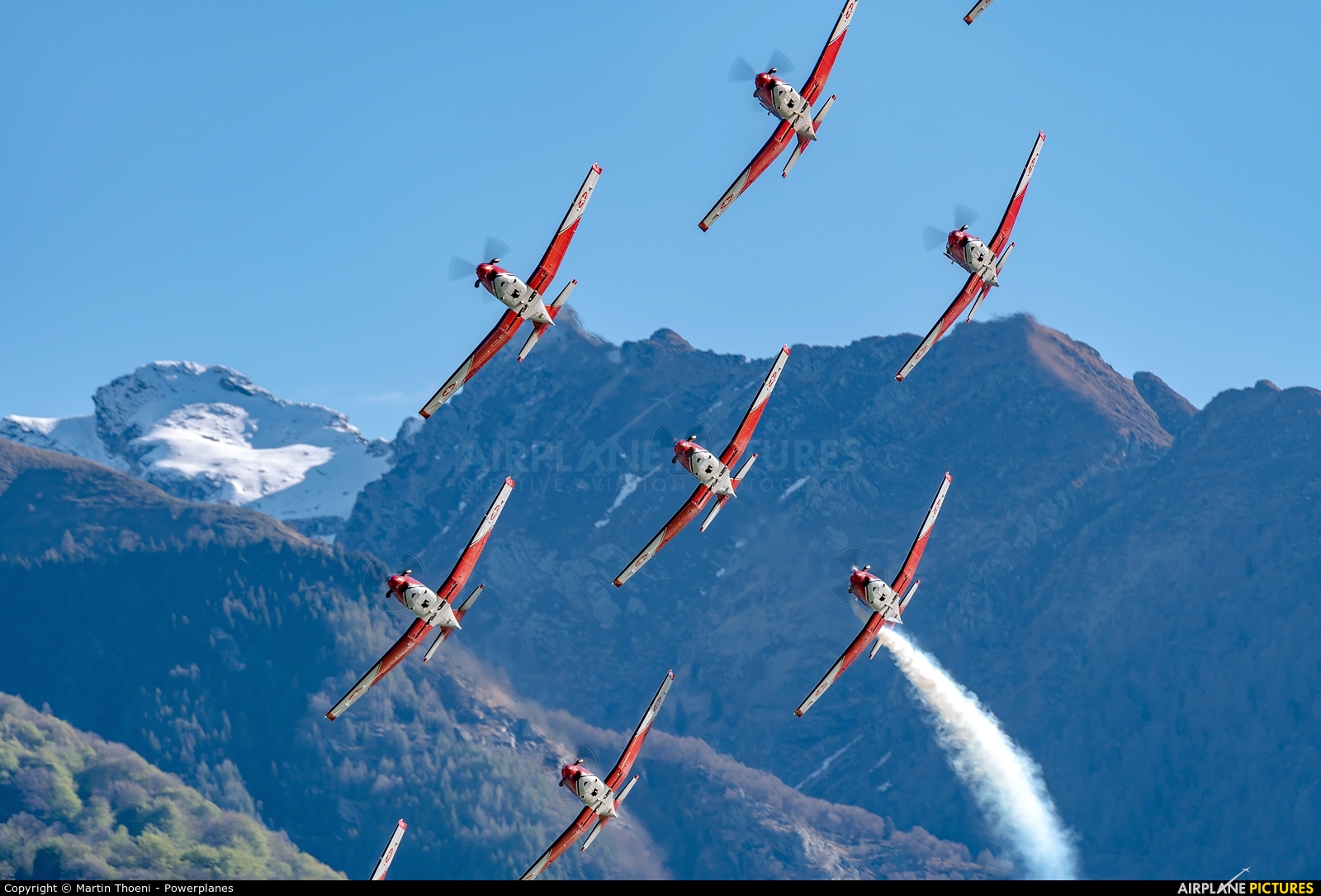 Switzerland - Air Force: PC-7 Team A-914 aircraft at Locarno