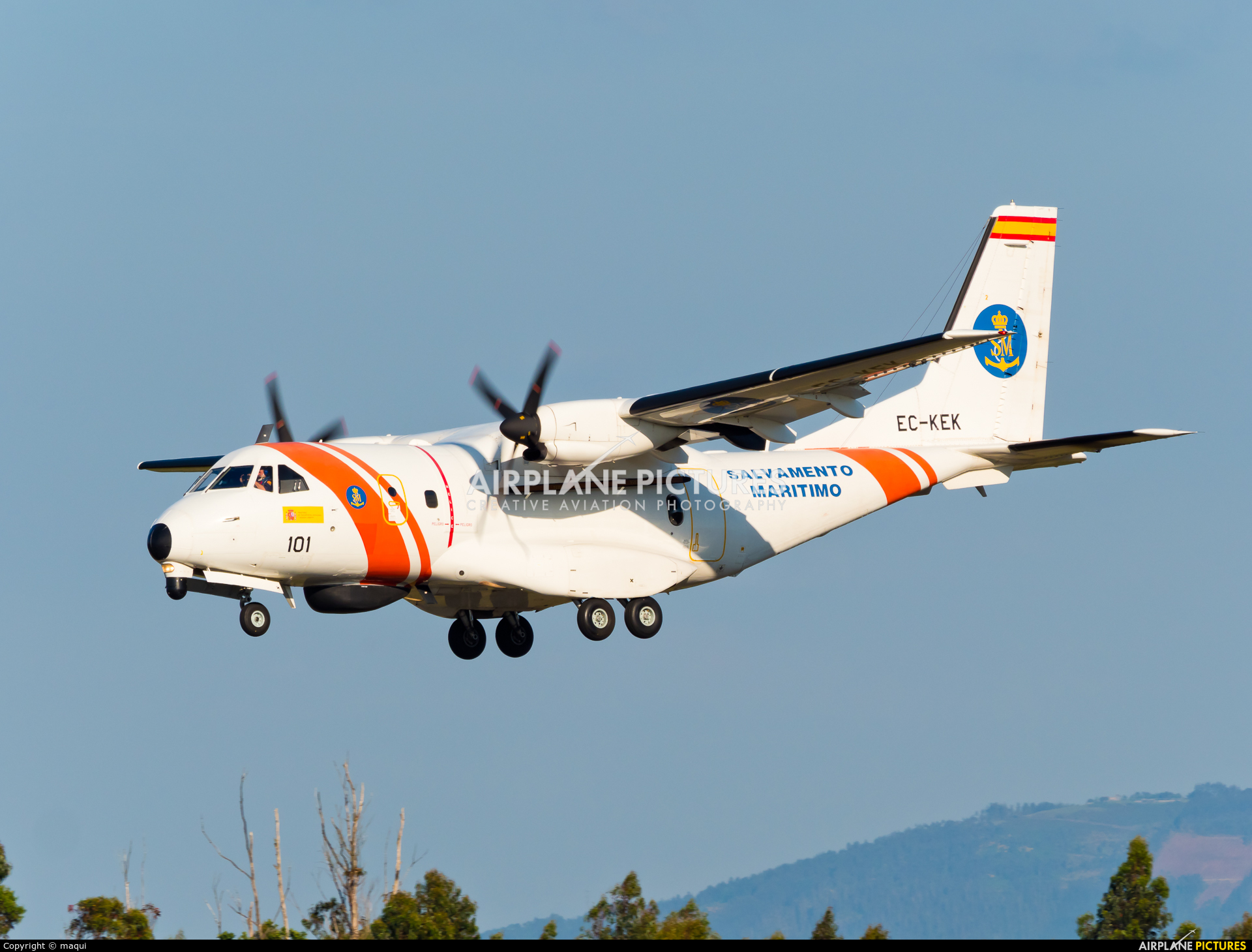 Spain - Coast Guard EC-KEK aircraft at Santiago de Compostela