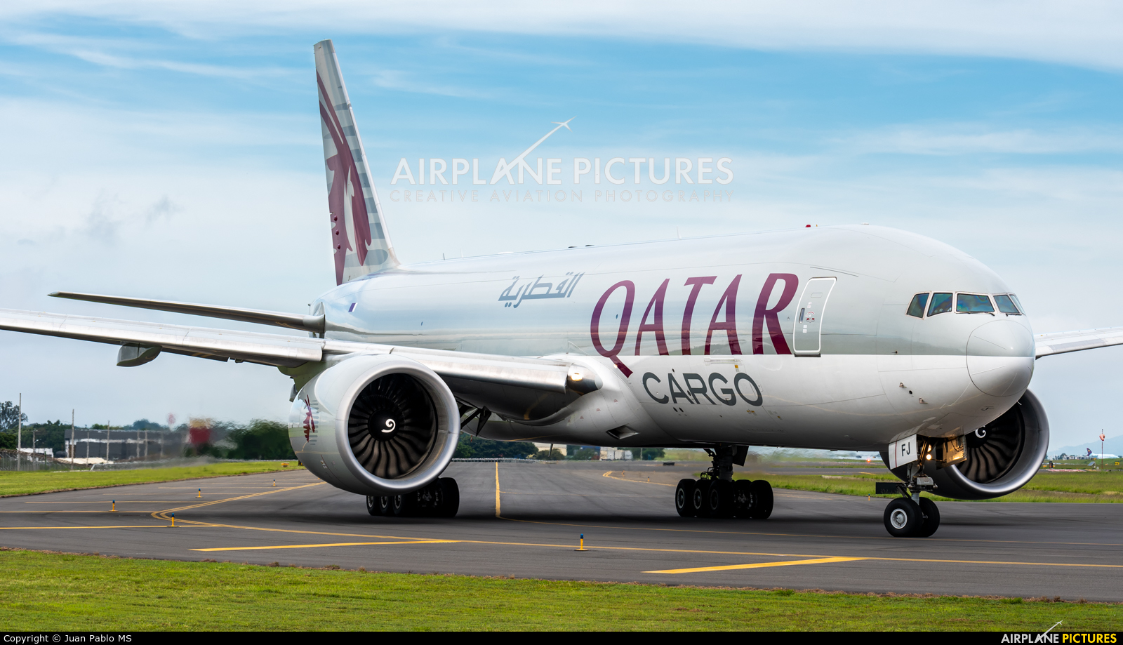 Qatar Airways Cargo A7-BFJ aircraft at San Jose - Juan Santamaría Intl