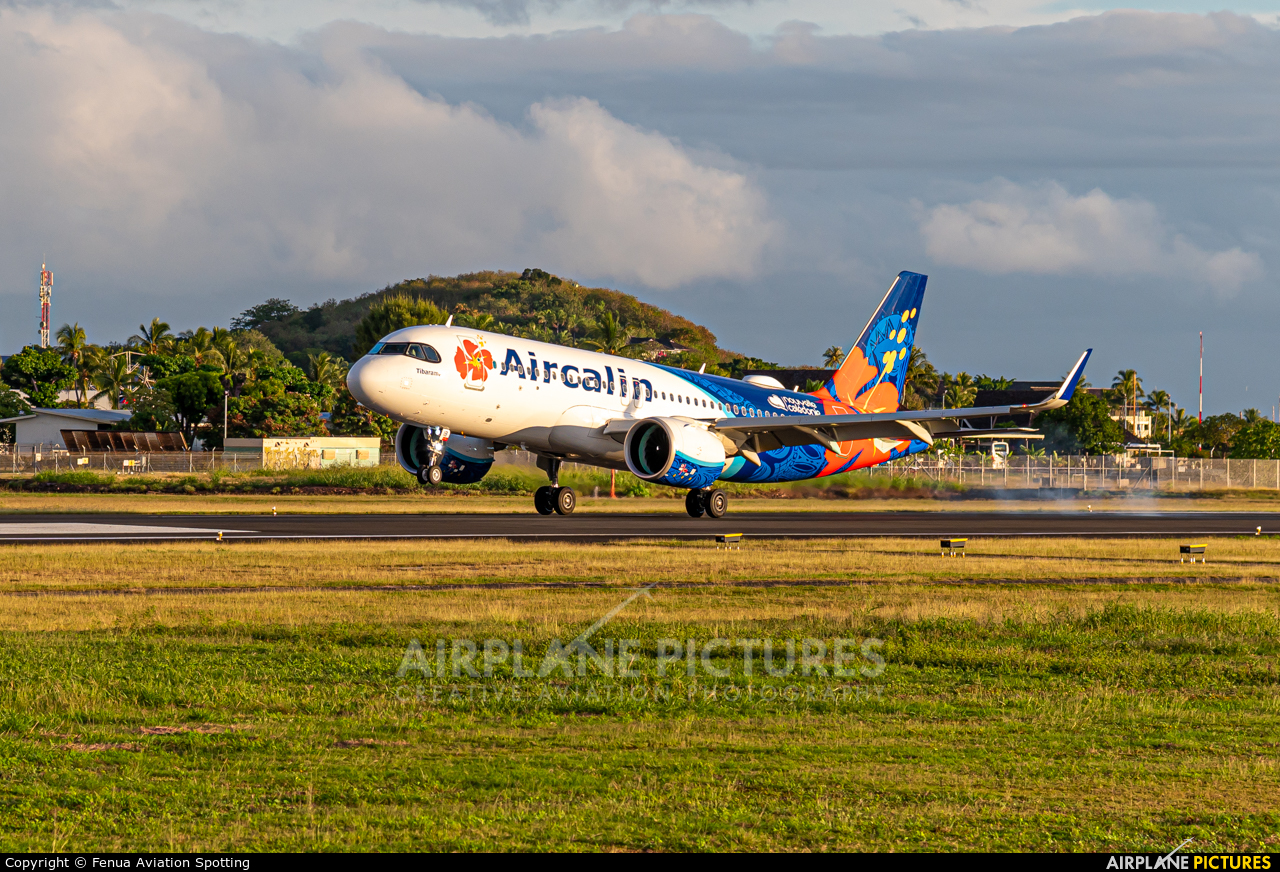 Aircalin F-OTIB aircraft at Tahiti Faa'a International Airport