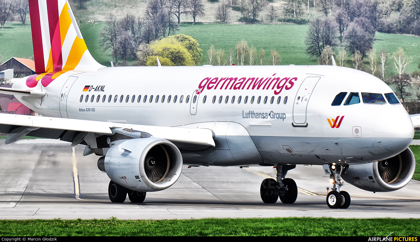 Germanwings D-AKNL aircraft at Kraków - John Paul II Intl