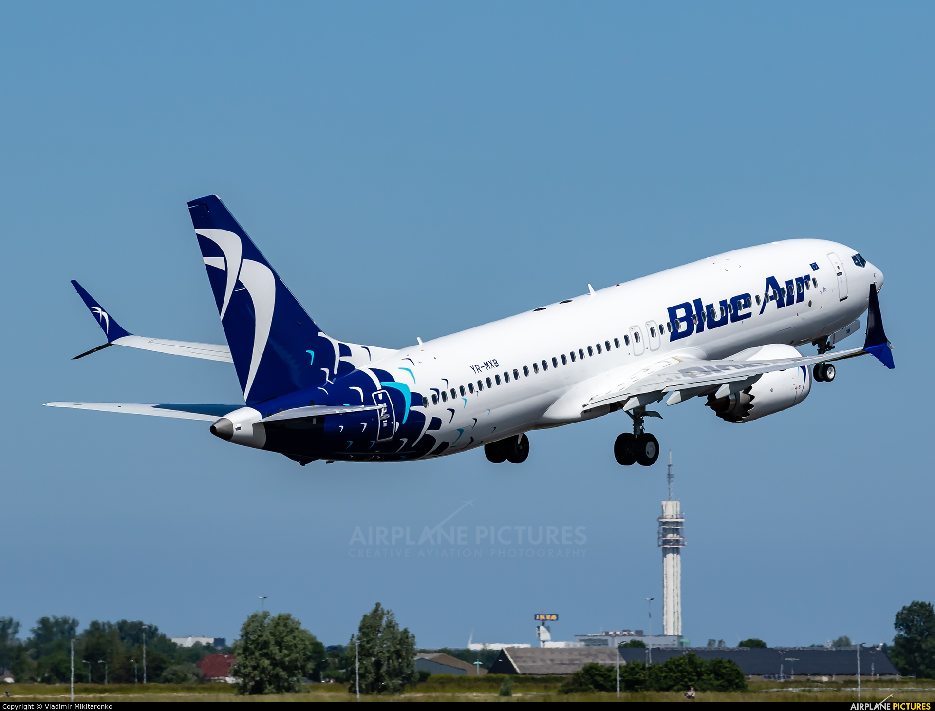 Blue Air YR-MXB aircraft at Amsterdam - Schiphol