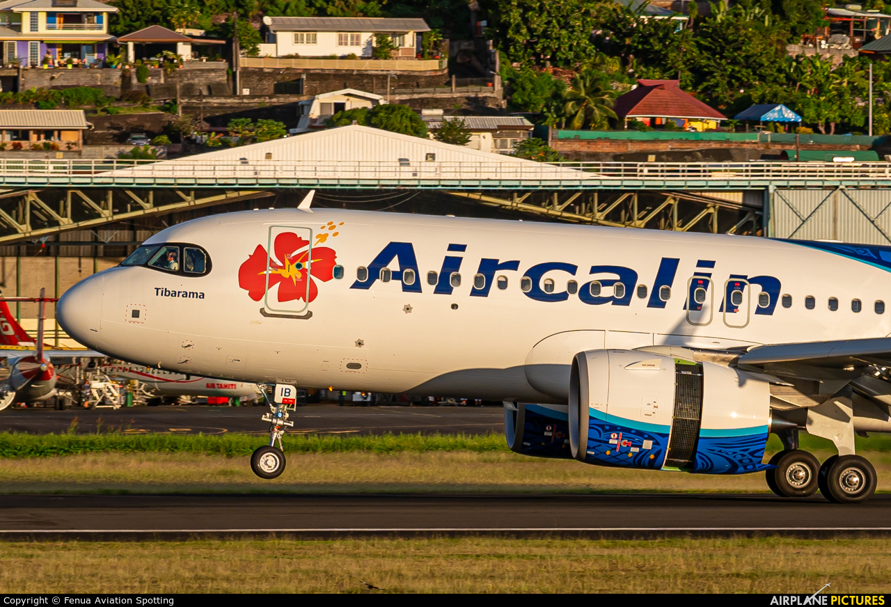 Aircalin F-OTIB aircraft at Tahiti Faa'a International Airport