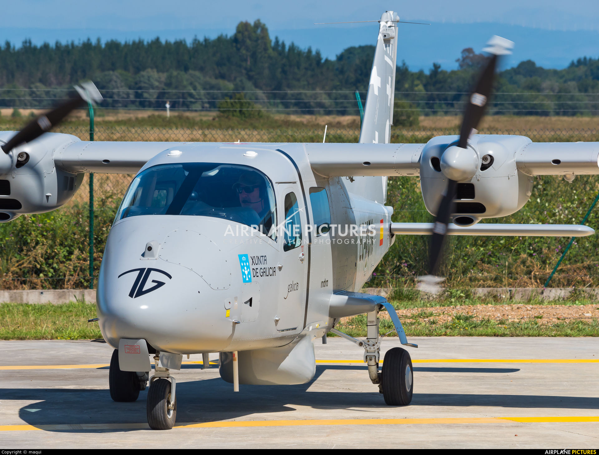 Indra EC-MON aircraft at Lugo - Rozas