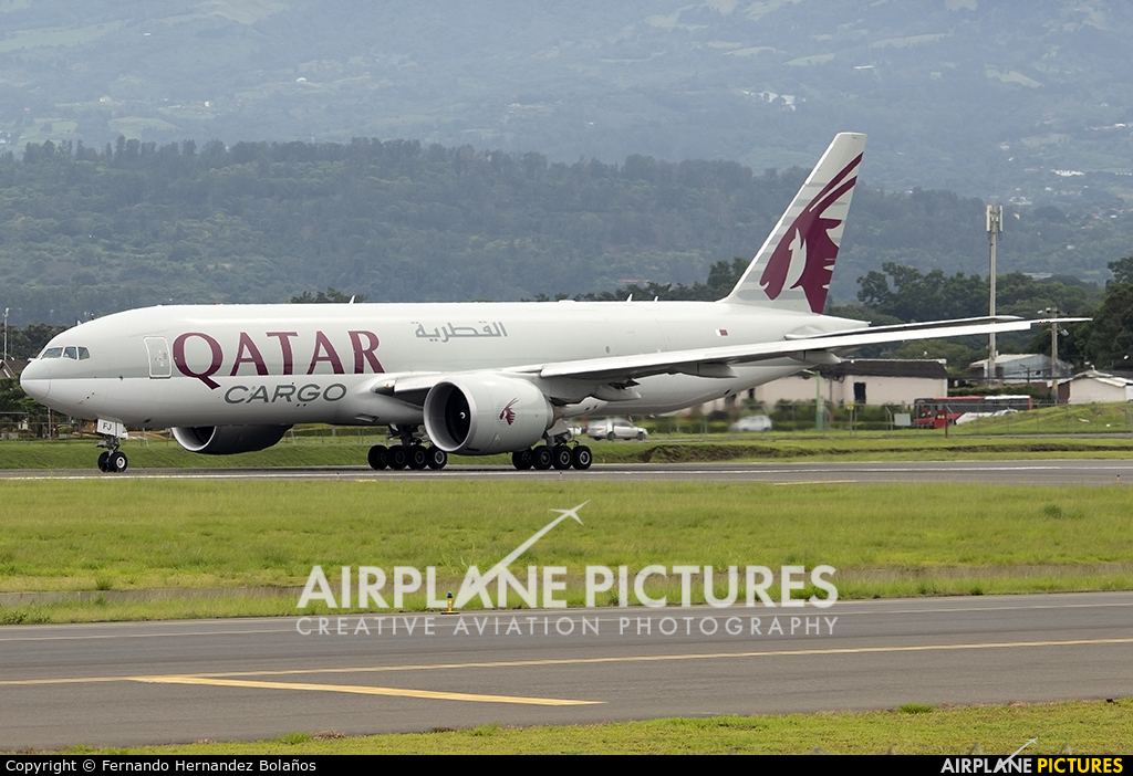 Qatar Airways Cargo A7-BFJ aircraft at San Jose - Juan Santamaría Intl