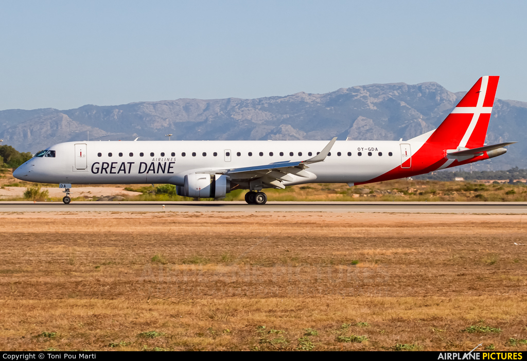 Great Dane Airlines OY-GDA aircraft at Palma de Mallorca