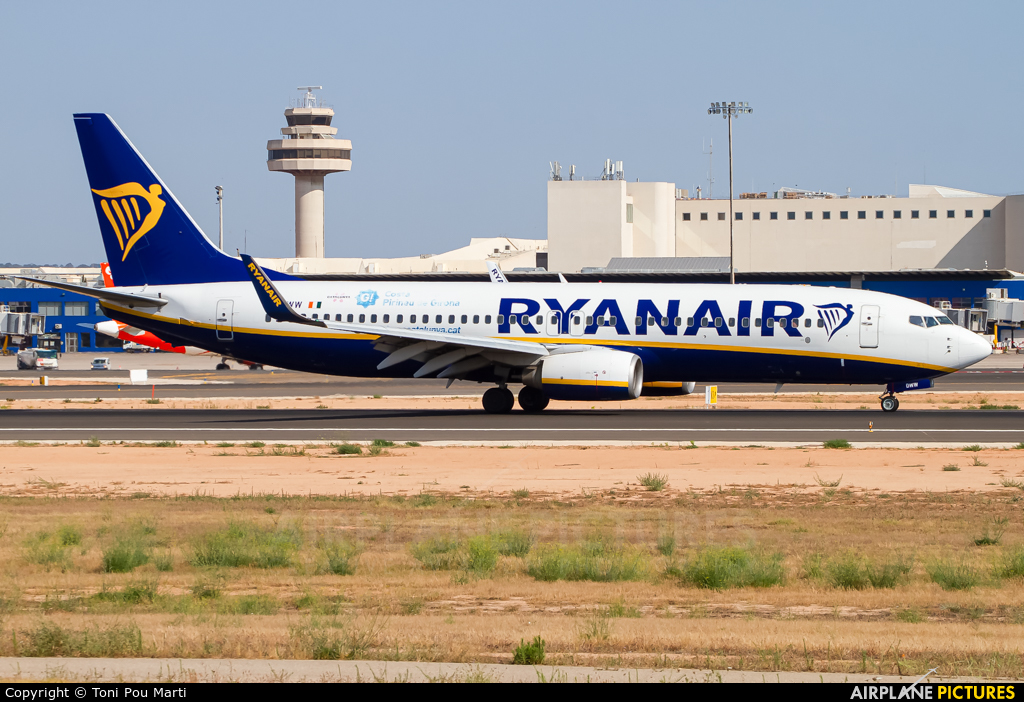 Ryanair EI-DWW aircraft at Palma de Mallorca