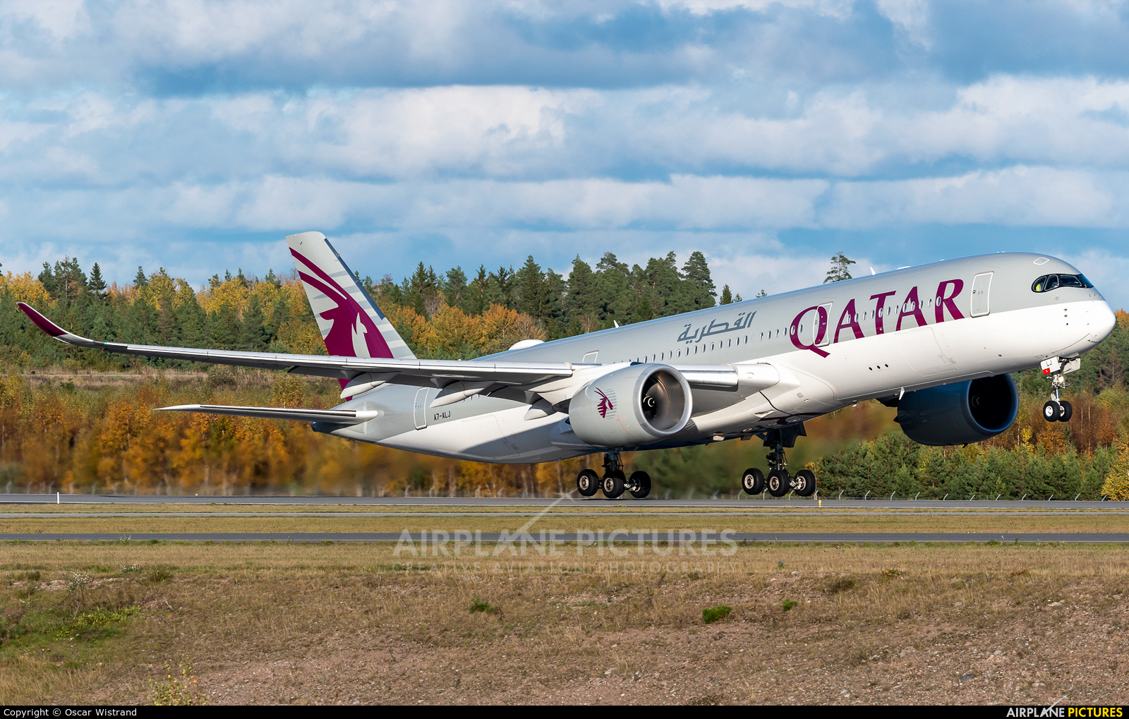 Qatar Airways A7-ALJ aircraft at Stockholm - Arlanda