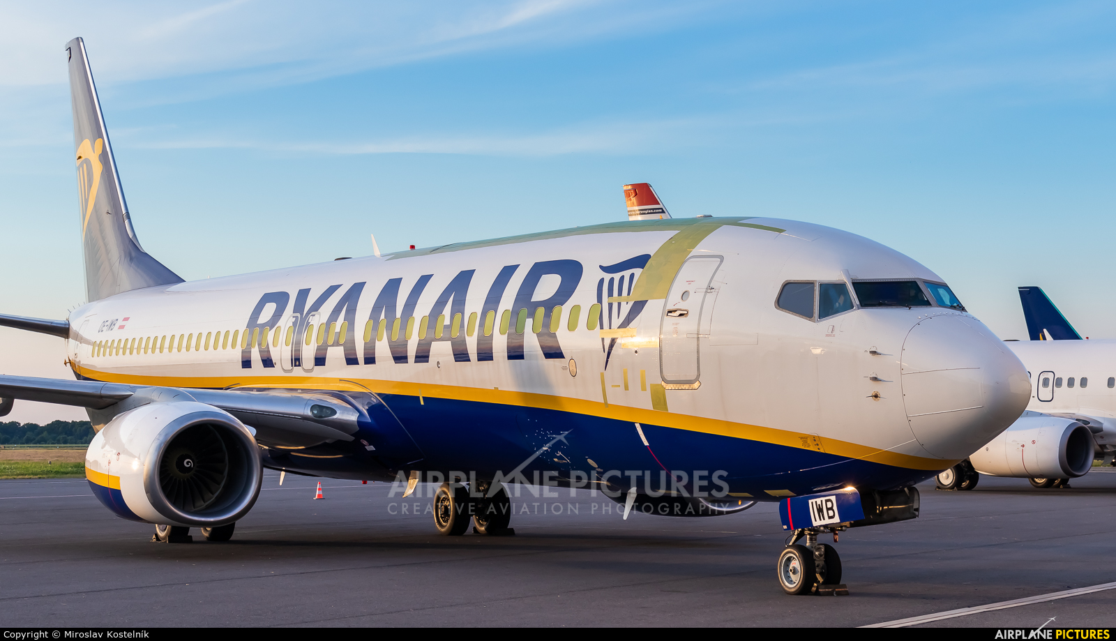 Ryanair OE-IWB aircraft at Ostrava Mošnov