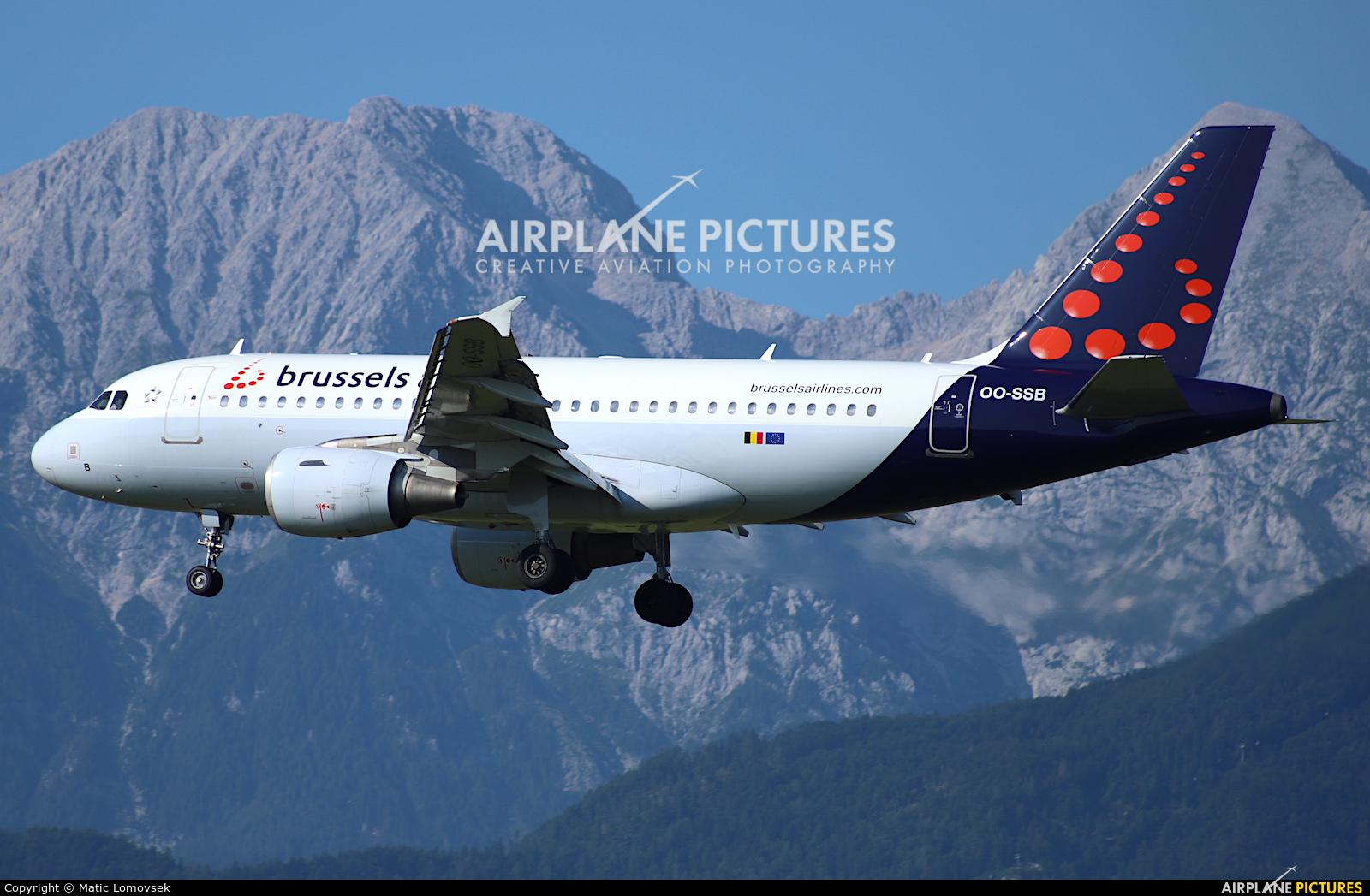 Brussels Airlines OO-SSB aircraft at Ljubljana - Brnik