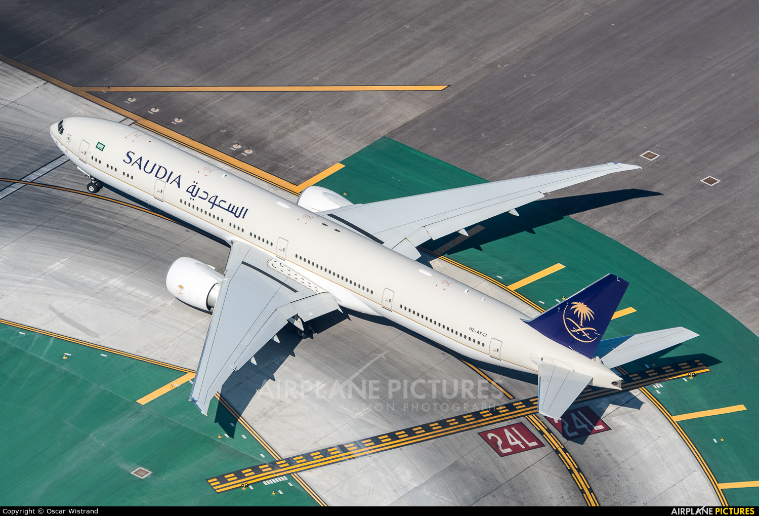 Saudi Arabian Airlines HZ-AK43 aircraft at Los Angeles Intl