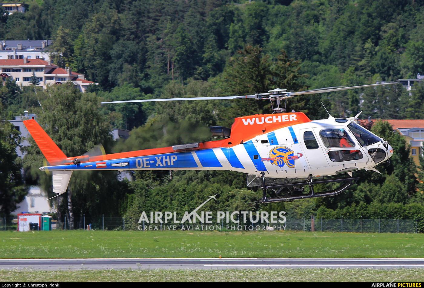 Wucher Helicopter OE-XHP aircraft at Innsbruck
