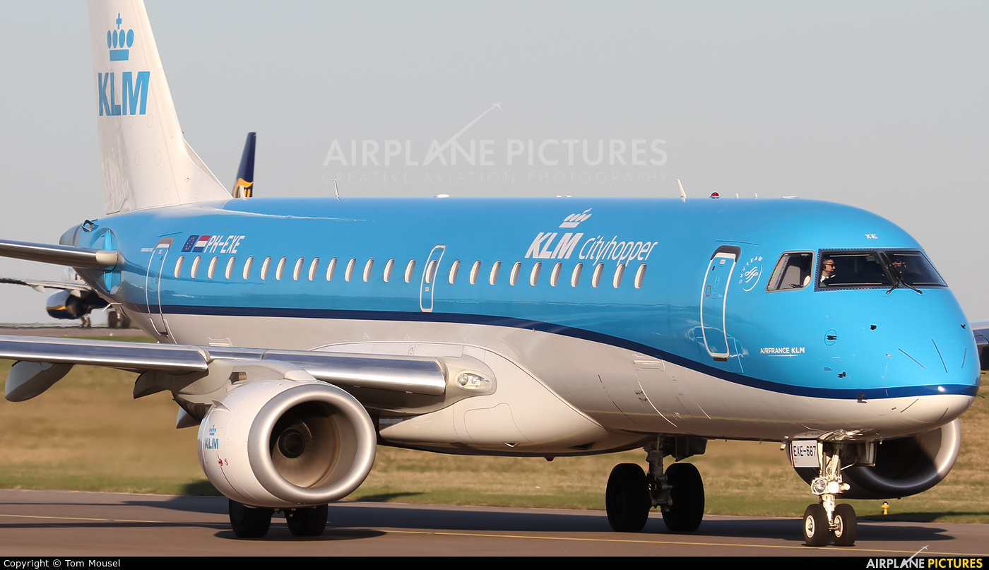 KLM Cityhopper PH-EXE aircraft at Luxembourg - Findel