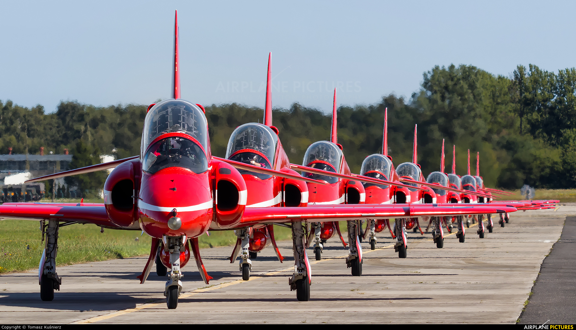 Royal Air Force "Red Arrows" XX219 aircraft at Gdynia- Babie Doły (Oksywie)