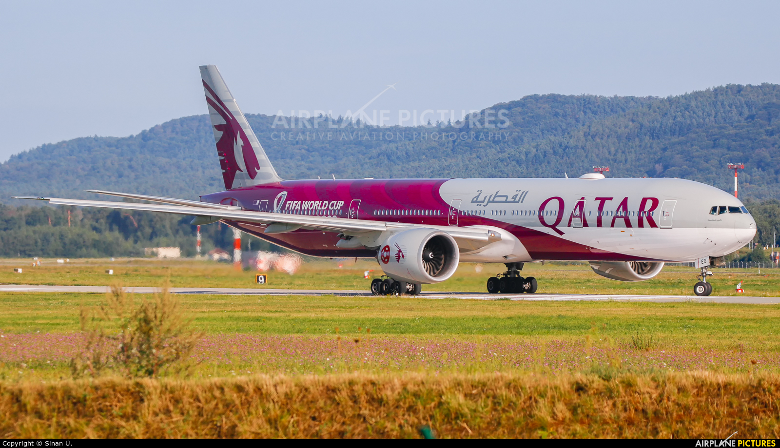 Qatar Airways A7-BEB aircraft at Ramstein