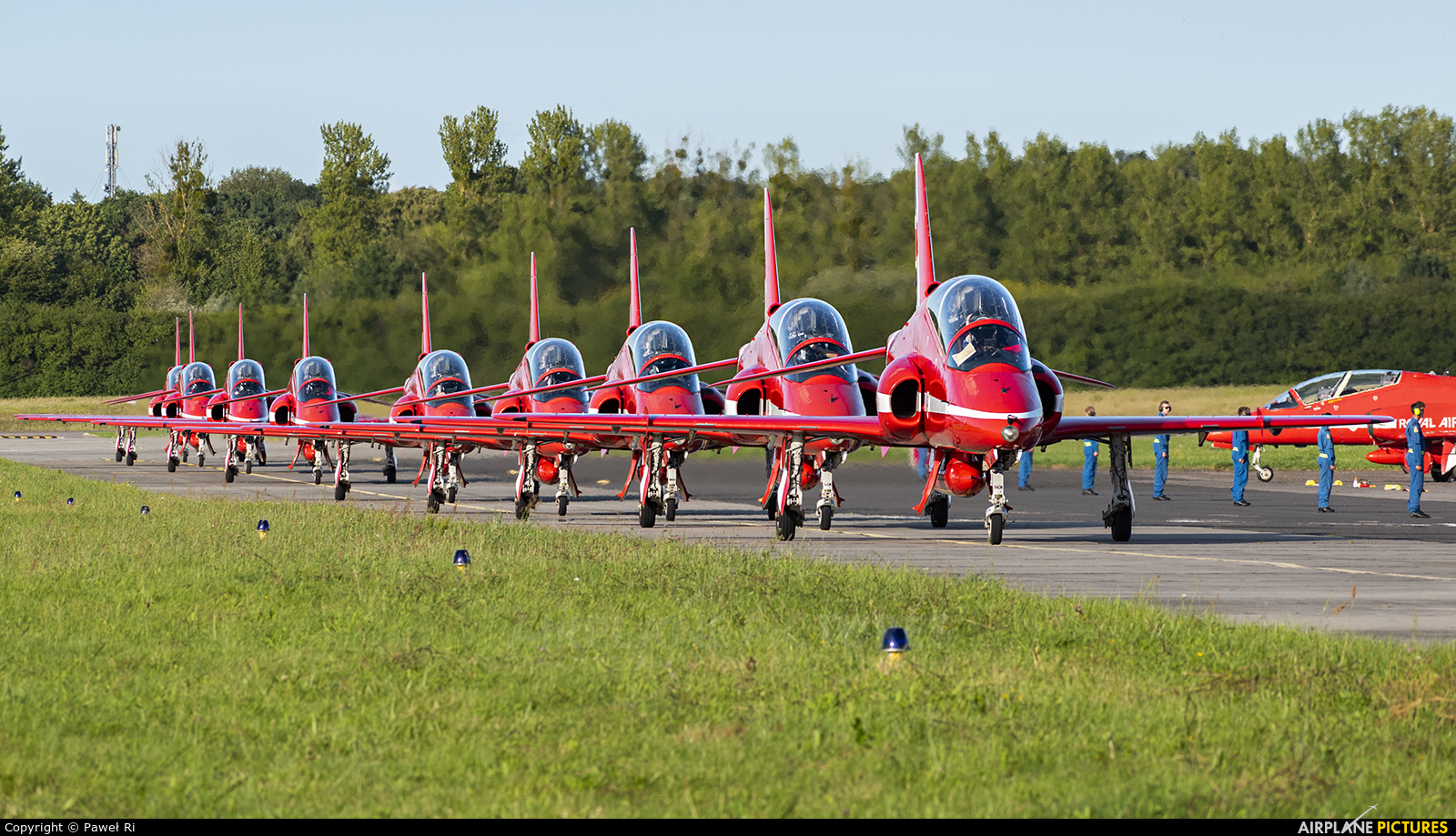 Royal Air Force "Red Arrows" XX310 aircraft at Gdynia- Babie Doły (Oksywie)