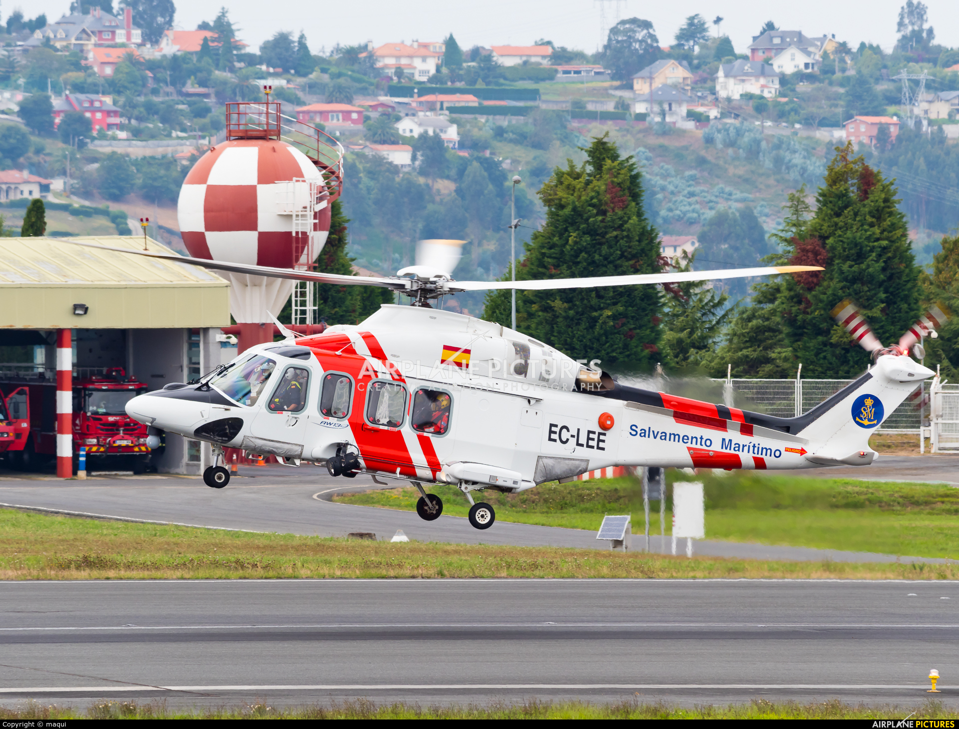 Spain - Coast Guard EC-LEE aircraft at La Coruña