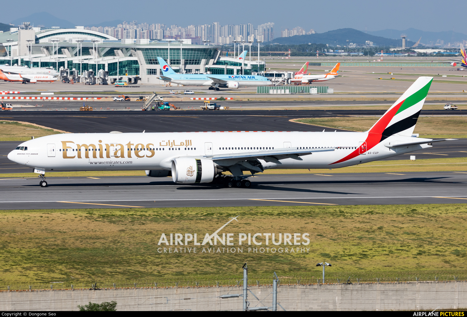Emirates Airlines A6-EQP aircraft at Seoul - Incheon