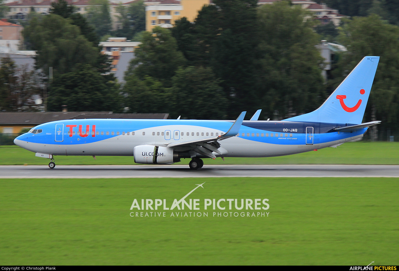 TUI Airlines Belgium OO-JAQ aircraft at Innsbruck