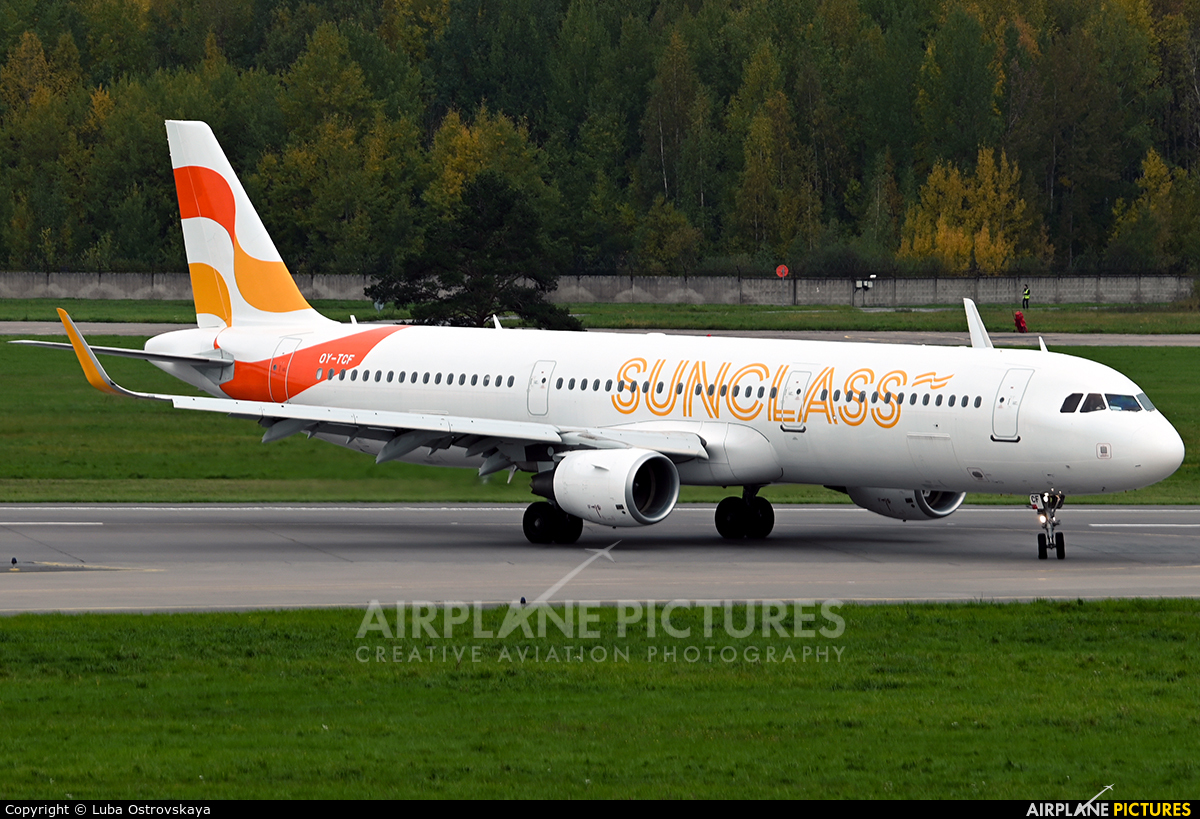 Sunclass Airlines OY-TCF aircraft at St. Petersburg - Pulkovo