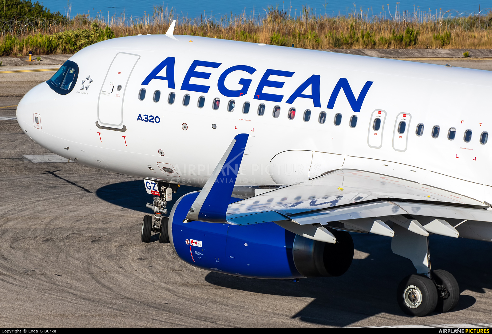 Aegean Airlines SX-DGZ aircraft at Corfu - Ioannis Kapodistrias