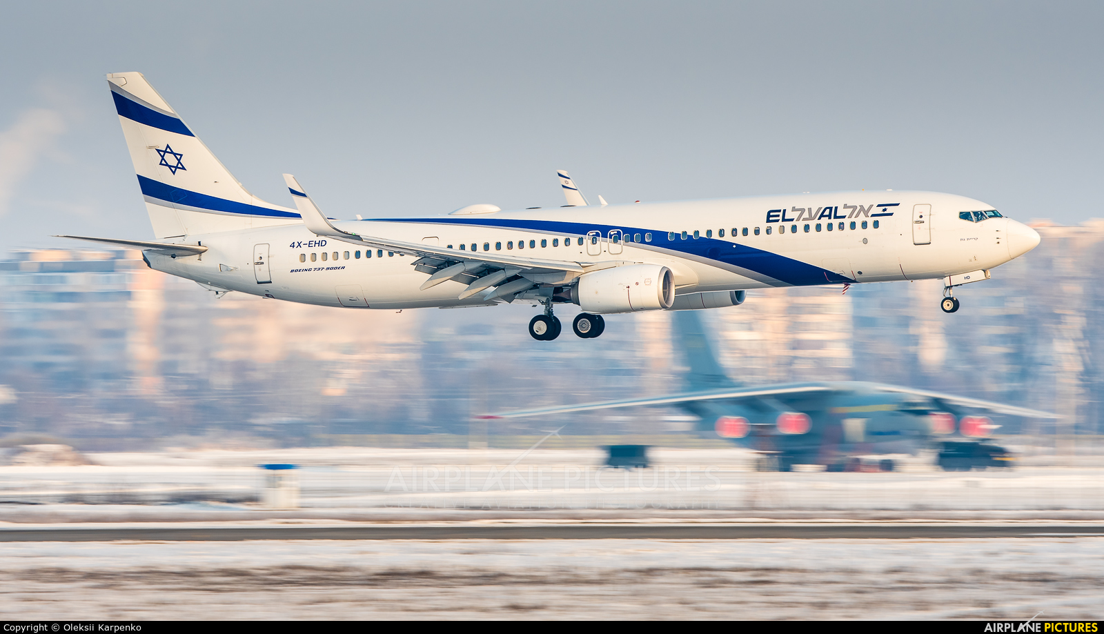El Al Israel Airlines 4X-EHD aircraft at Kyiv - Borispol