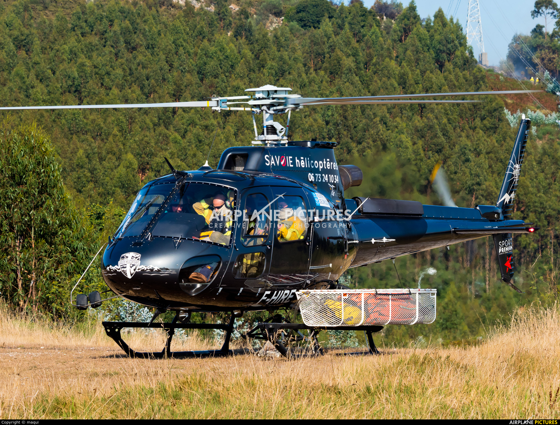 AirWorks Helicopters F-HIRE aircraft at La Coruña - Off Airport