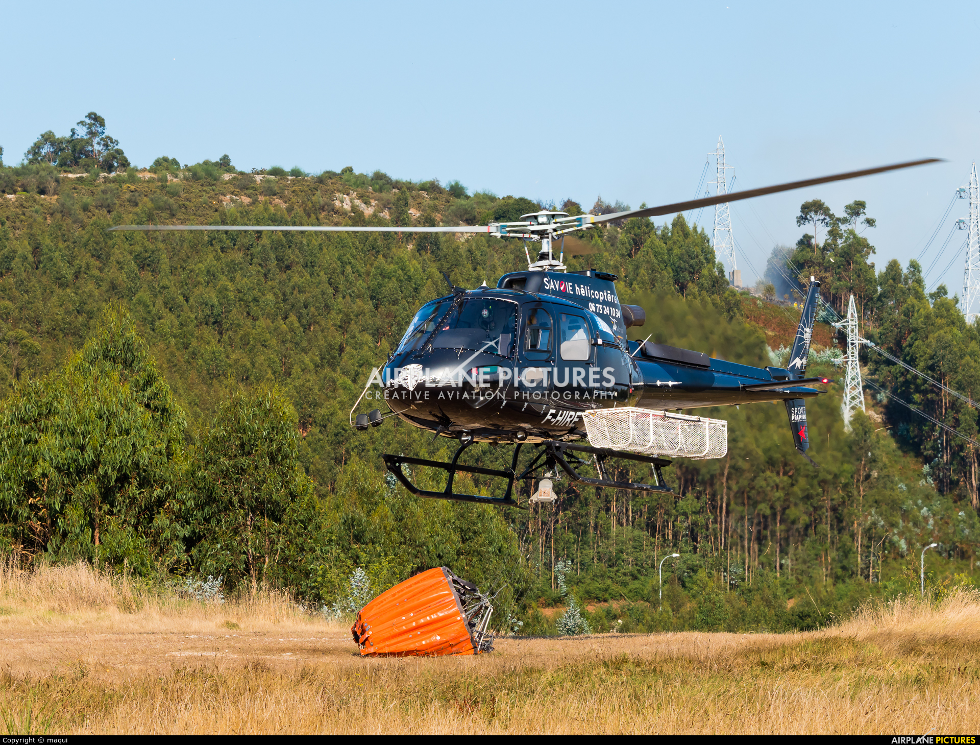 AirWorks Helicopters F-HIRE aircraft at La Coruña - Off Airport