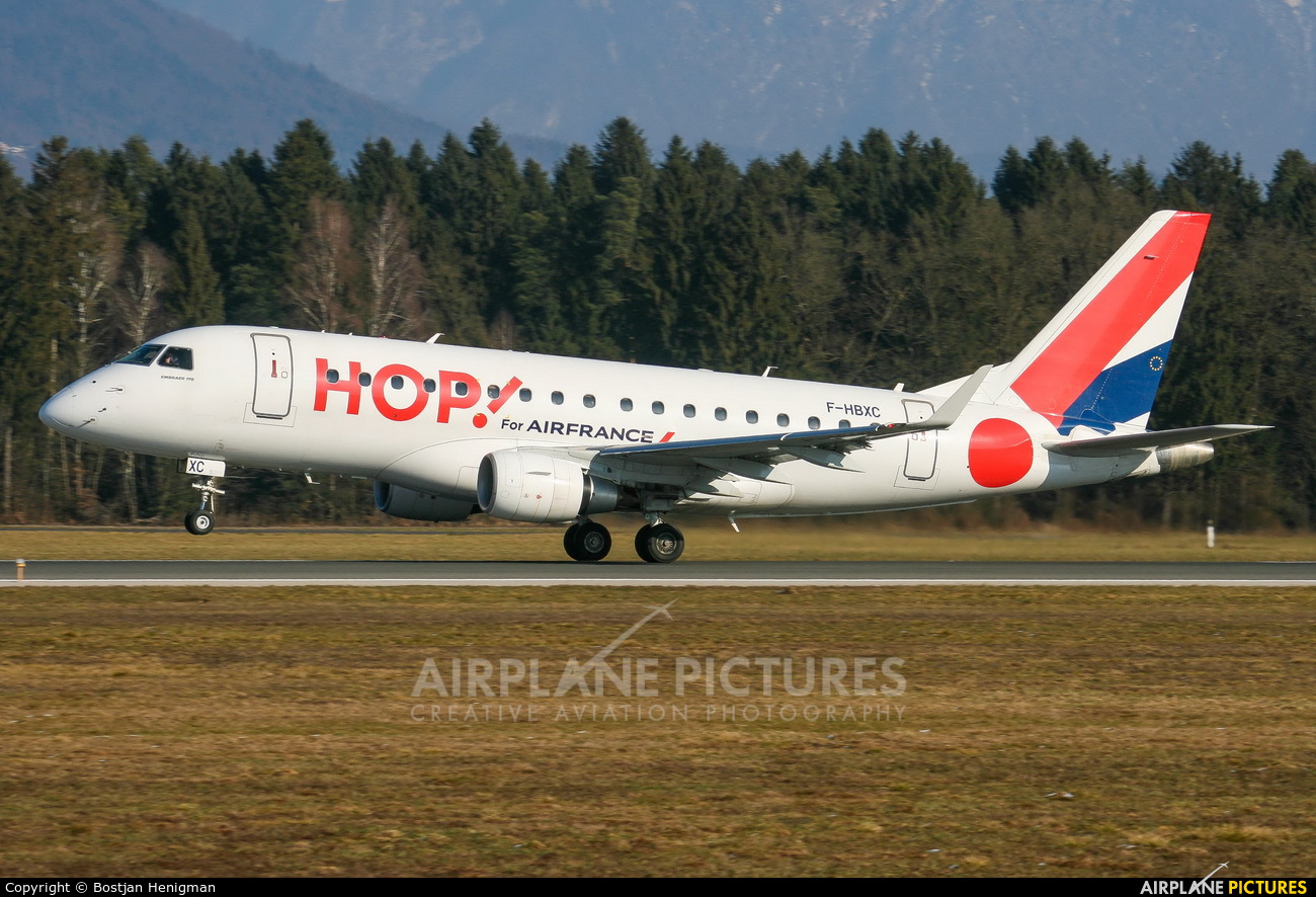 Air France - Hop! F-HBXC aircraft at Ljubljana - Brnik