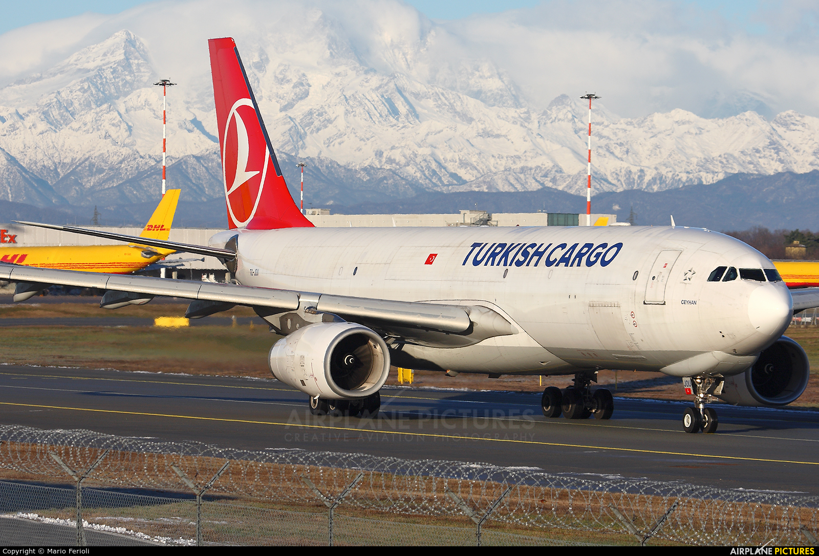 Turkish Cargo TC-JOU aircraft at Milan - Malpensa