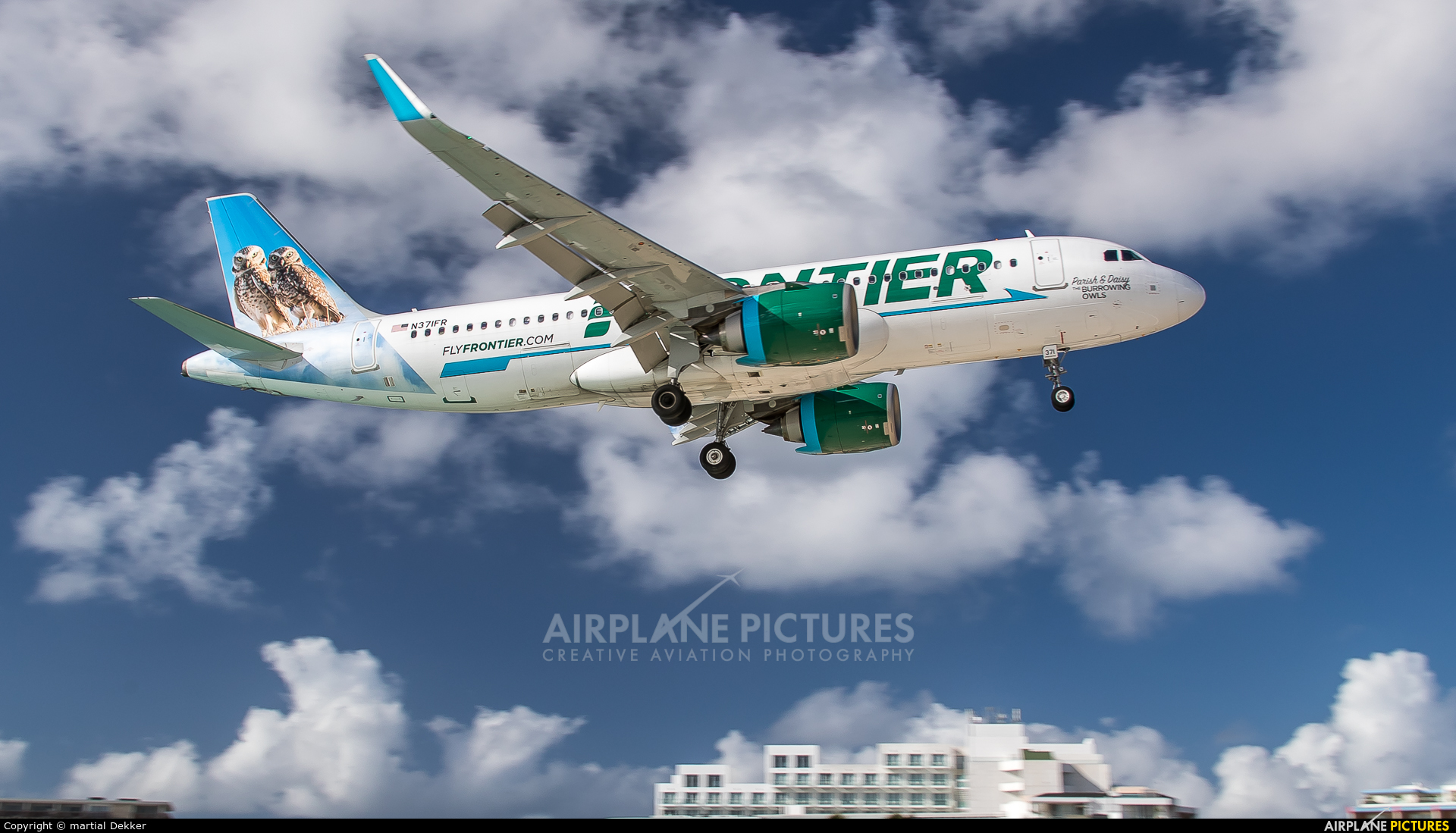 Frontier Airlines N371FR aircraft at Sint Maarten - Princess Juliana Intl