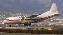 Rare visit of Meridian Air An-12 at Málaga title=