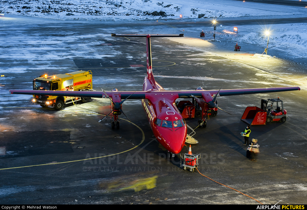 Air Greenland OY-GRO aircraft at Nuuk