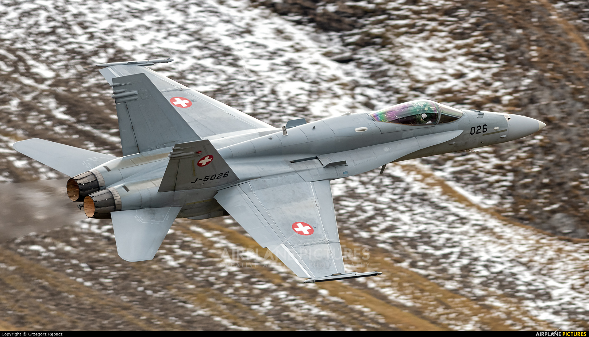 Switzerland - Air Force J-5026 aircraft at Axalp - Ebenfluh Range