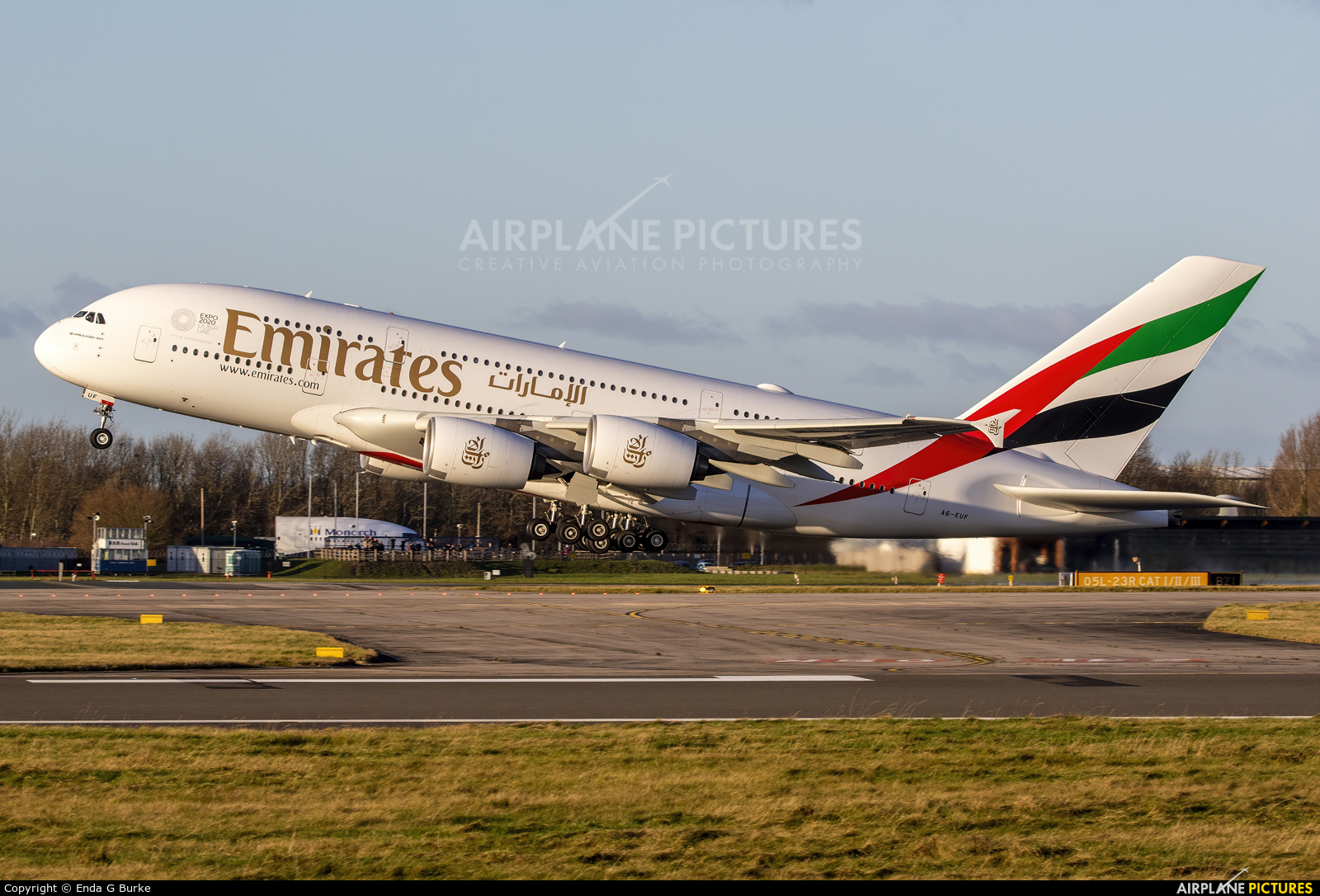 Emirates Airlines A6-EUF aircraft at Manchester