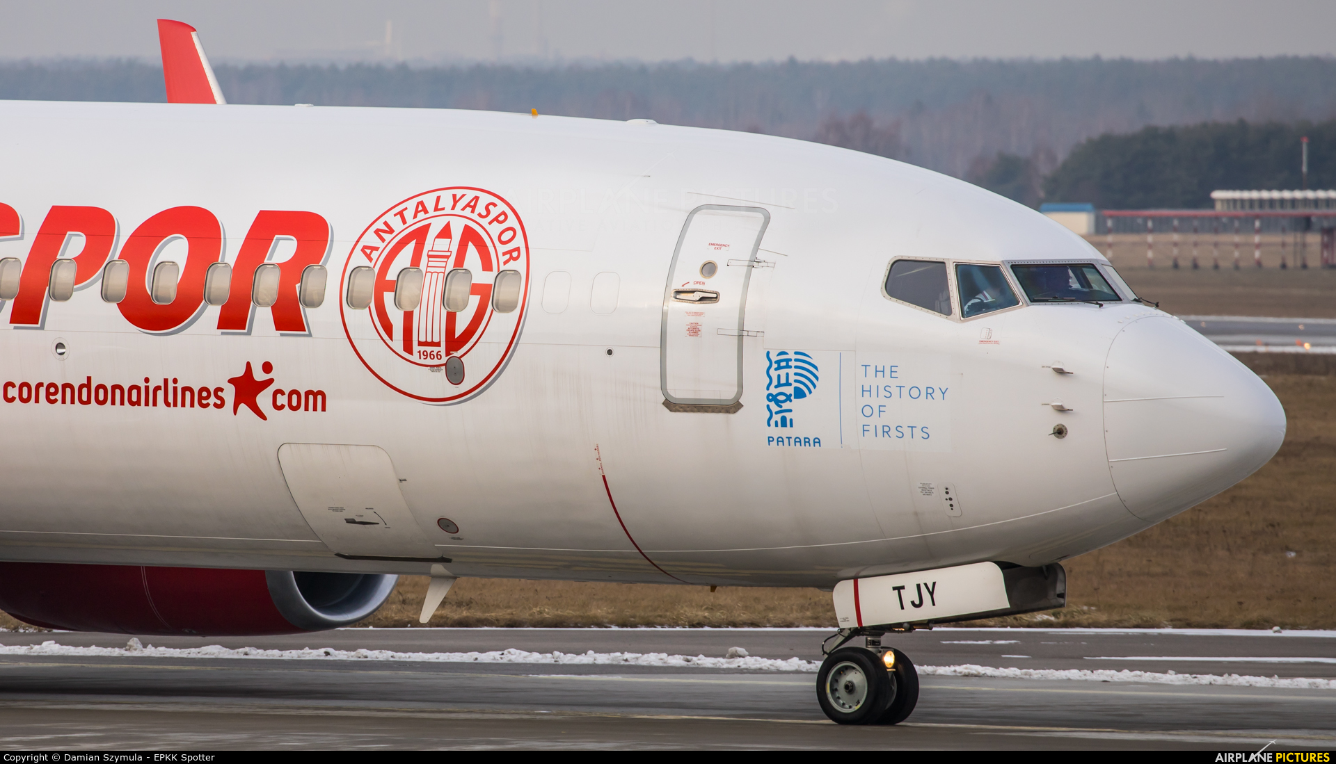 Corendon Airlines TC-TJY aircraft at Katowice - Pyrzowice