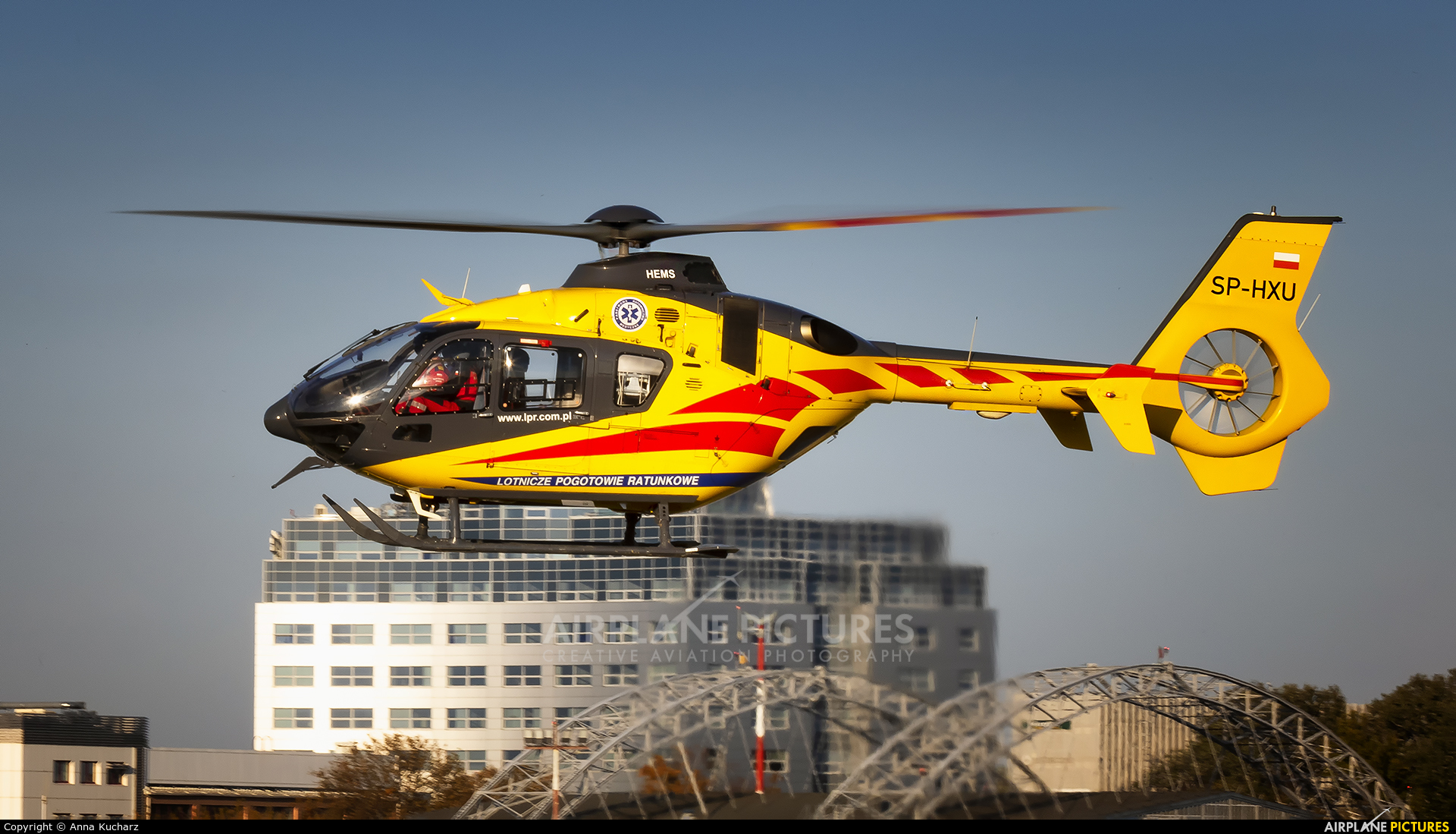 Polish Medical Air Rescue - Lotnicze Pogotowie Ratunkowe SP-HXU aircraft at Warsaw - Frederic Chopin
