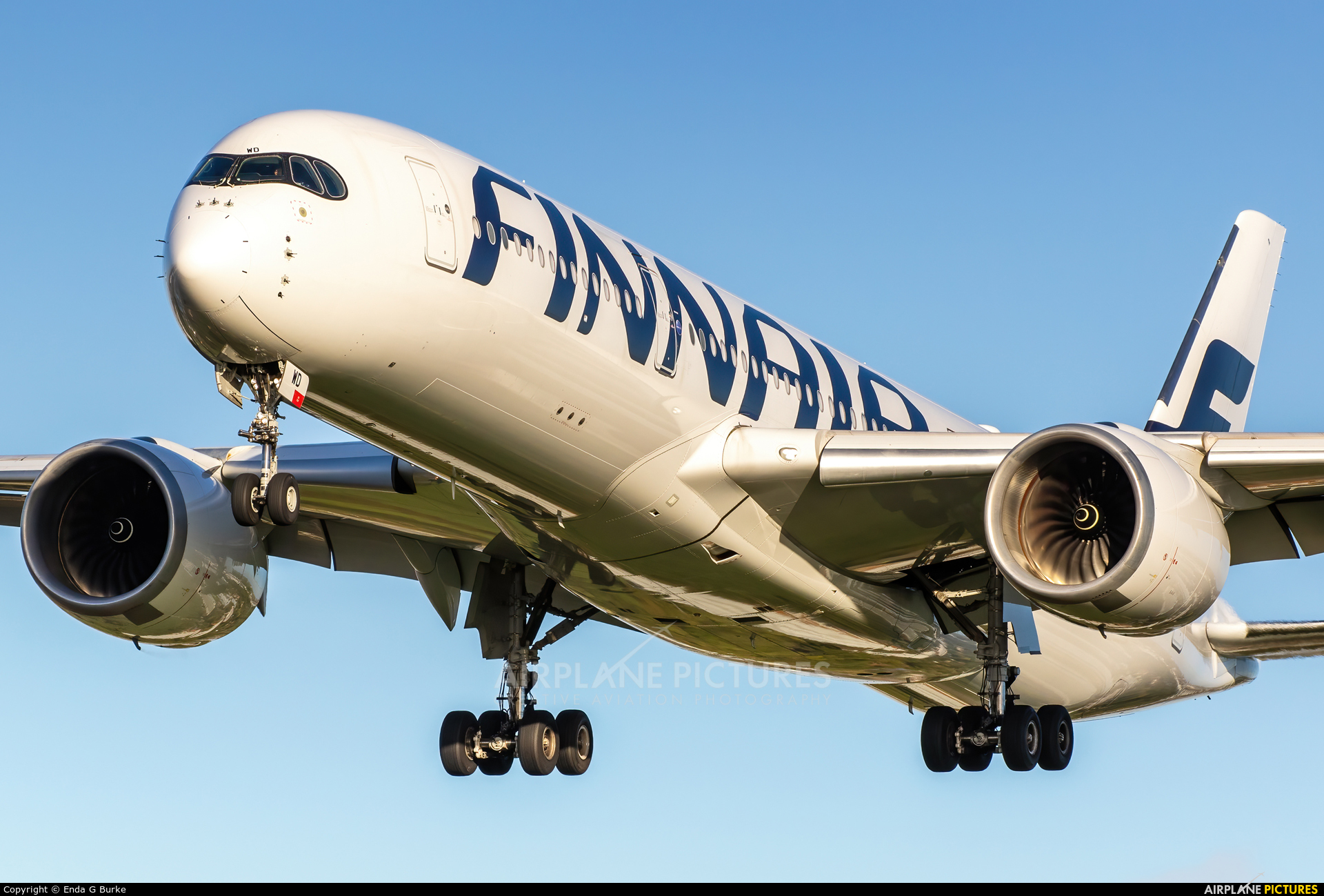 Finnair OH-LWD aircraft at London - Heathrow