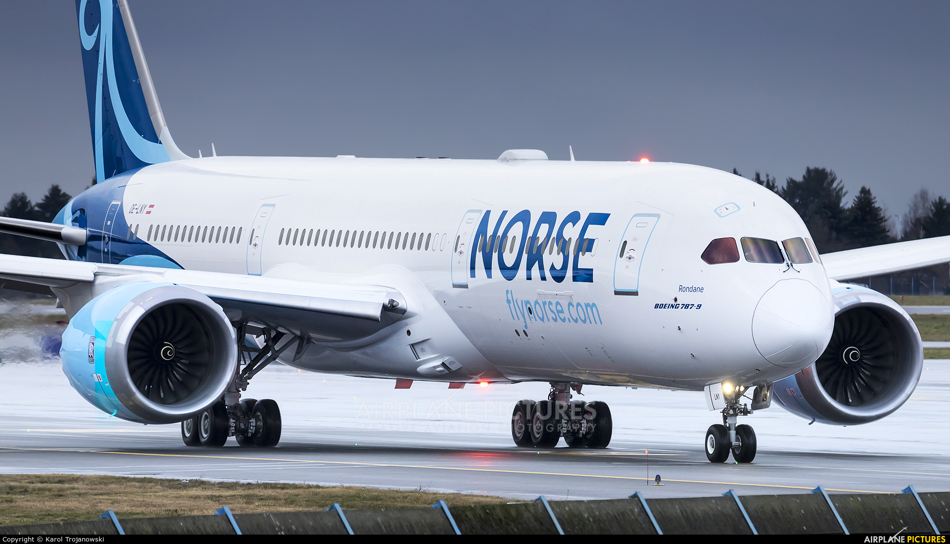 Norse Atlantic Airways OE-LNY aircraft at Warsaw - Frederic Chopin