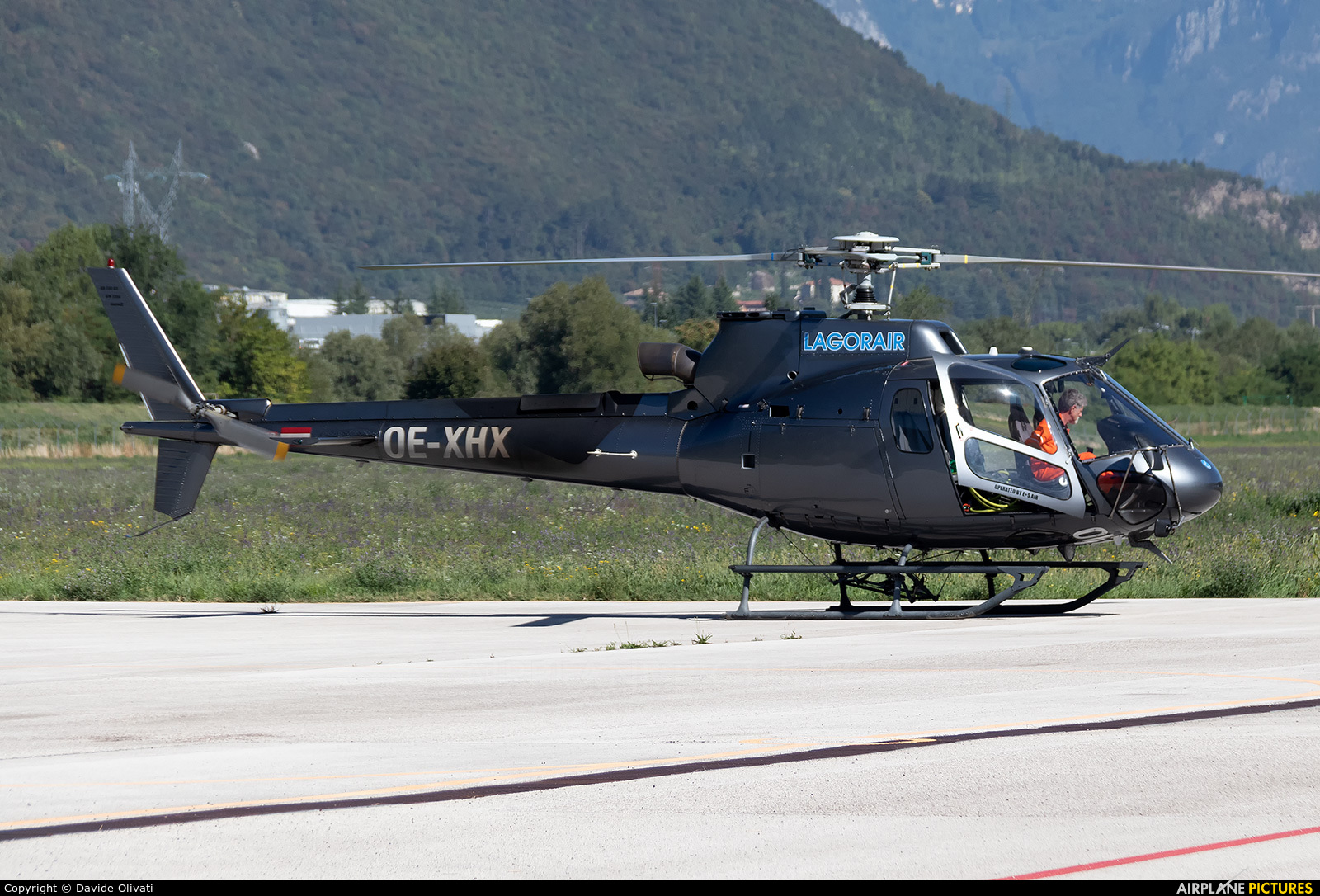HeliPortugal  OE-XHX aircraft at Trento - Mattarello