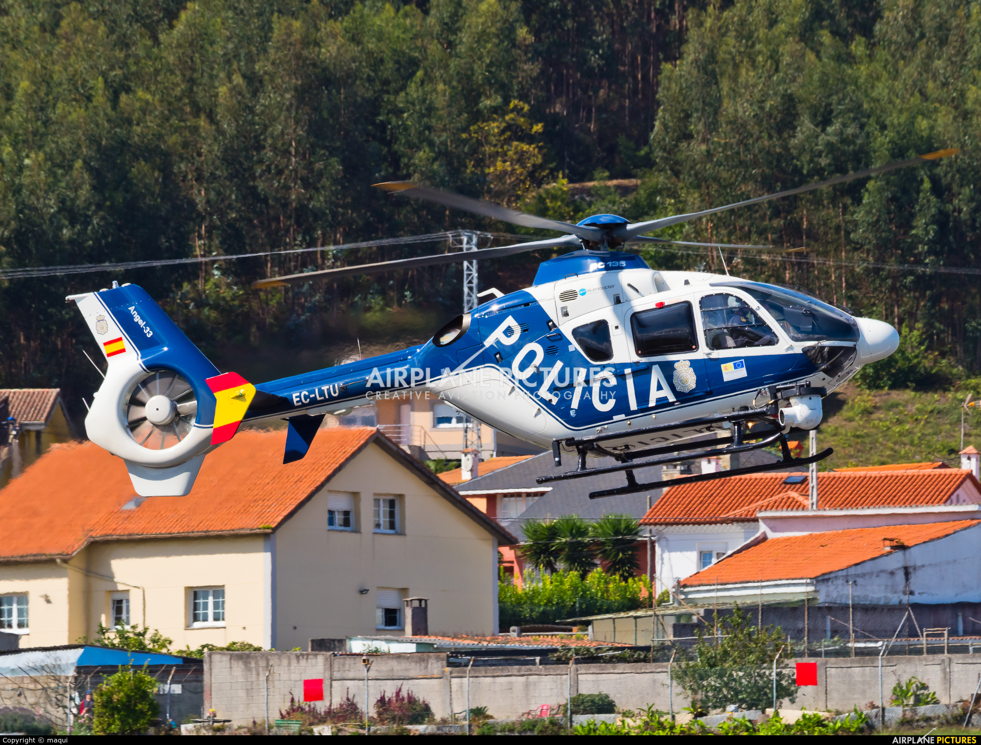 Spain - Police EC-LTU aircraft at La Coruña
