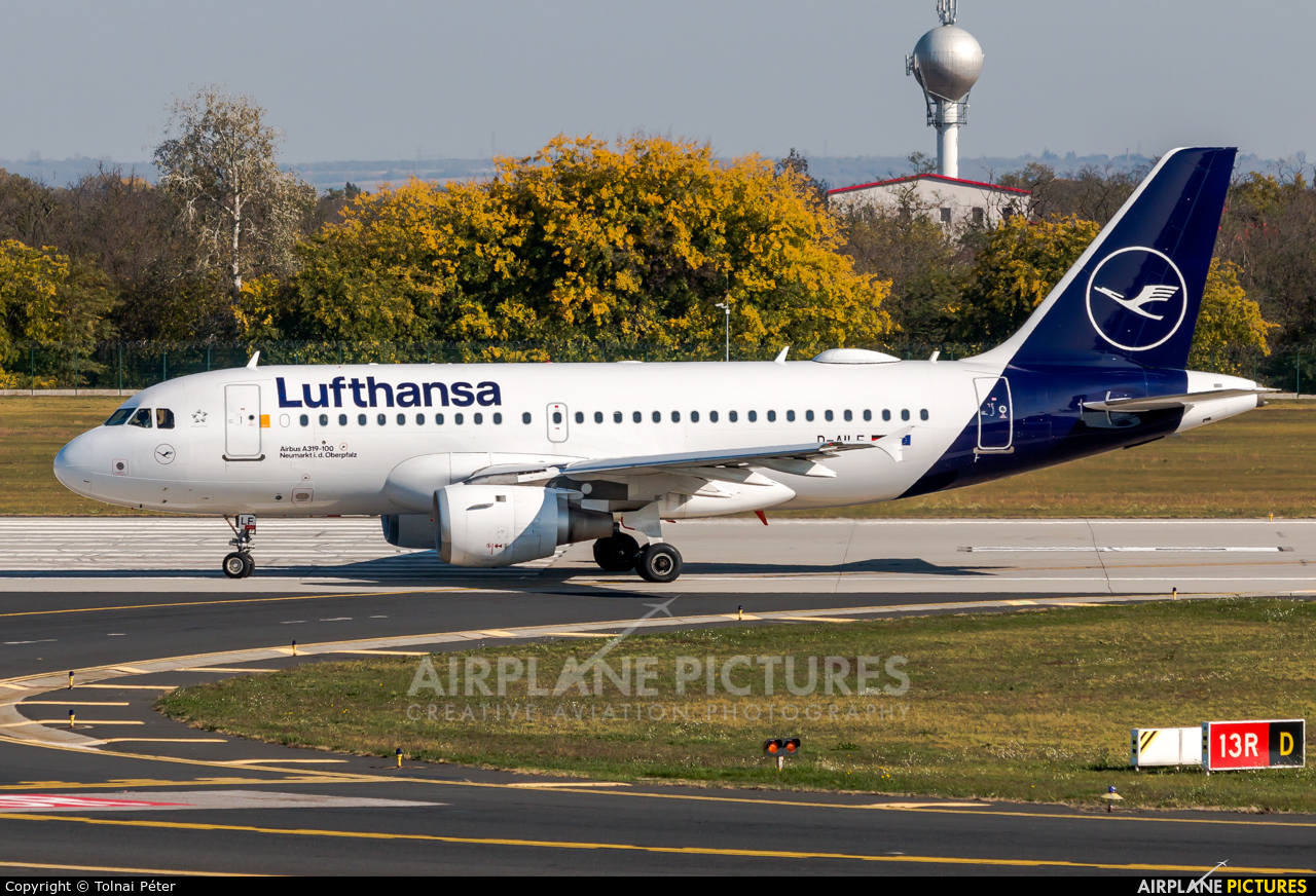 Lufthansa D-AILF aircraft at Budapest Ferenc Liszt International Airport