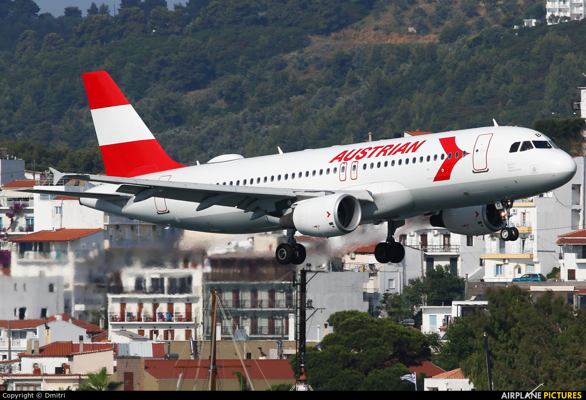 Austrian Airlines OE-LBO aircraft at Skiathos