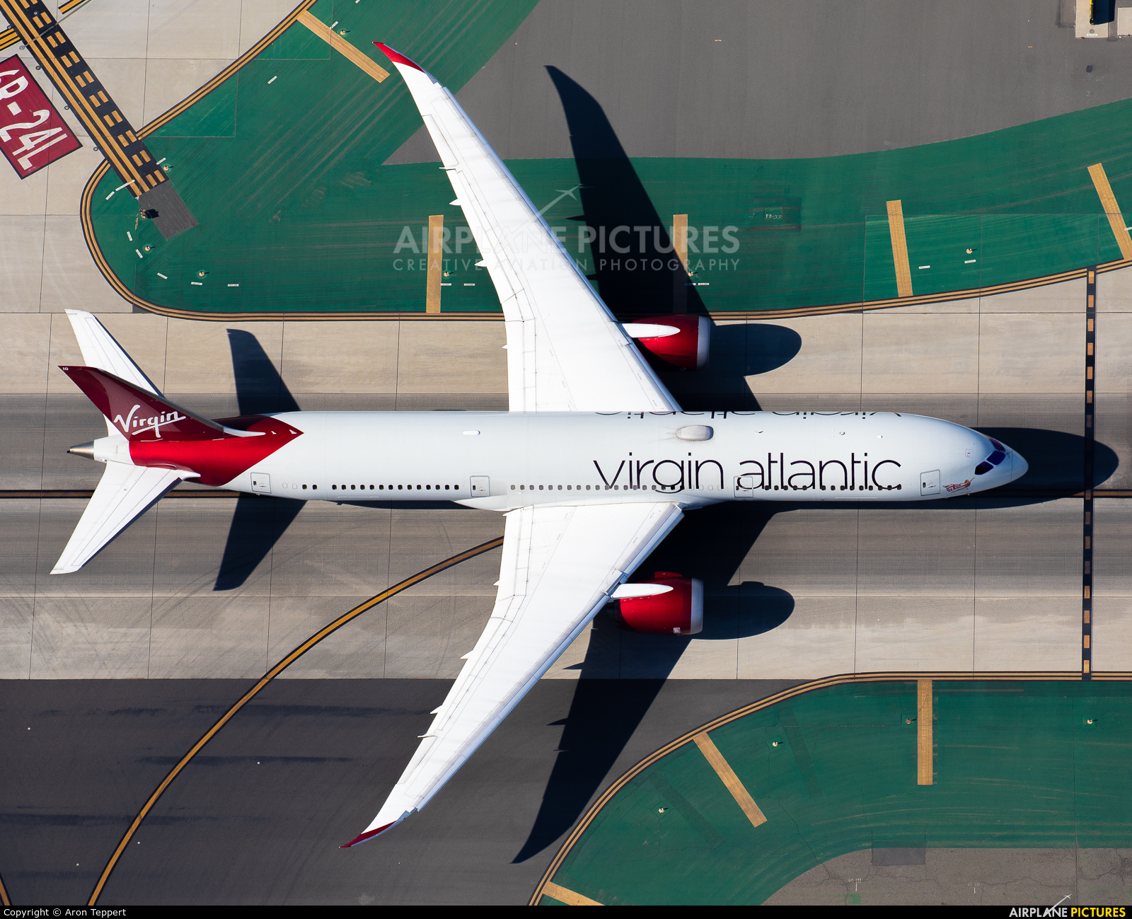 Virgin Atlantic G-VZIG aircraft at Los Angeles Intl