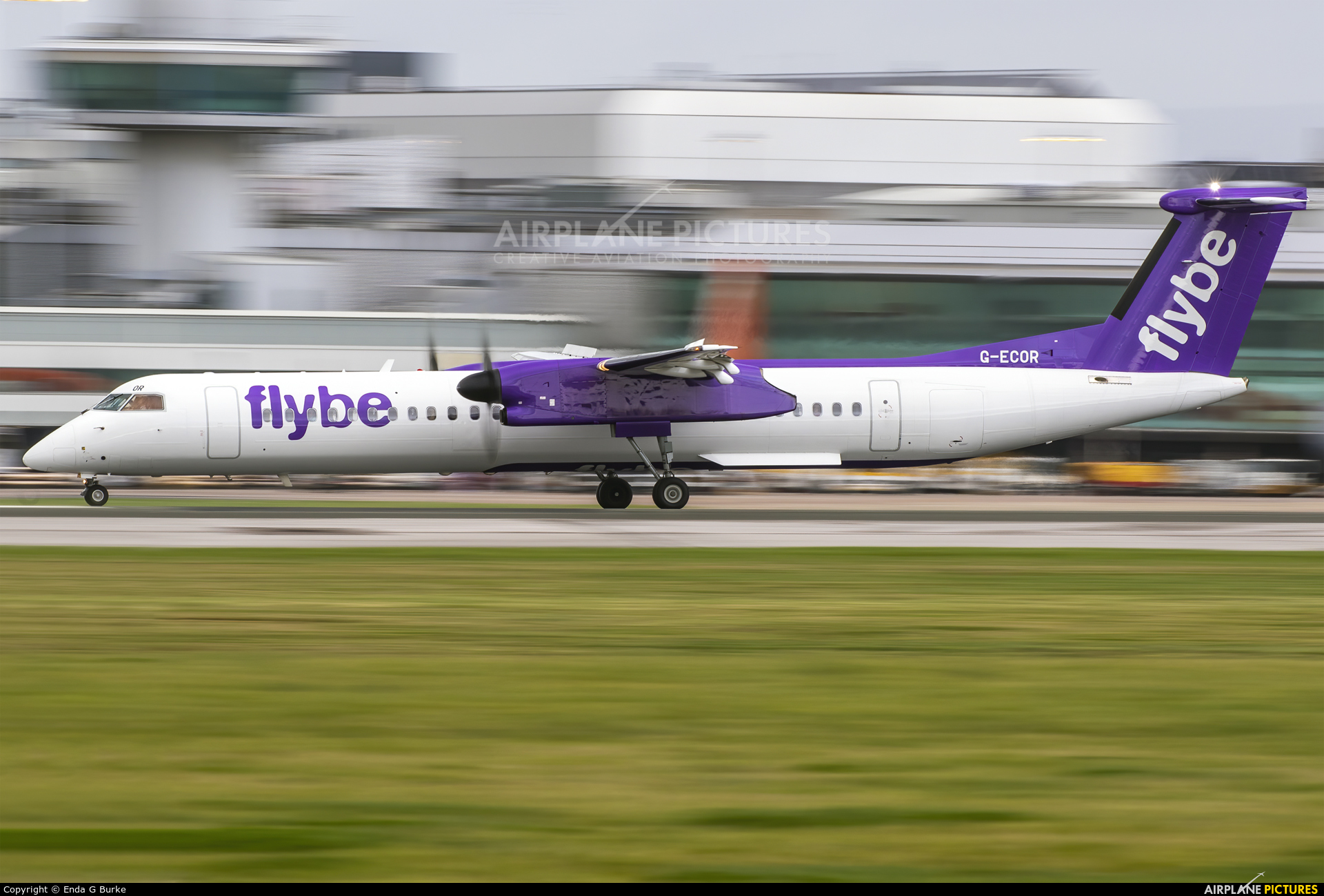 Flybe G-ECOR aircraft at Manchester