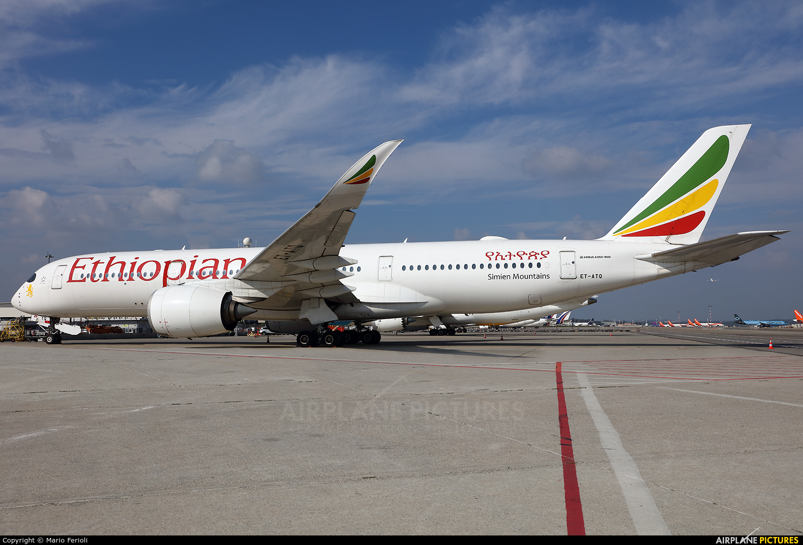 Ethiopian Airlines ET-ATQ aircraft at Milan - Malpensa