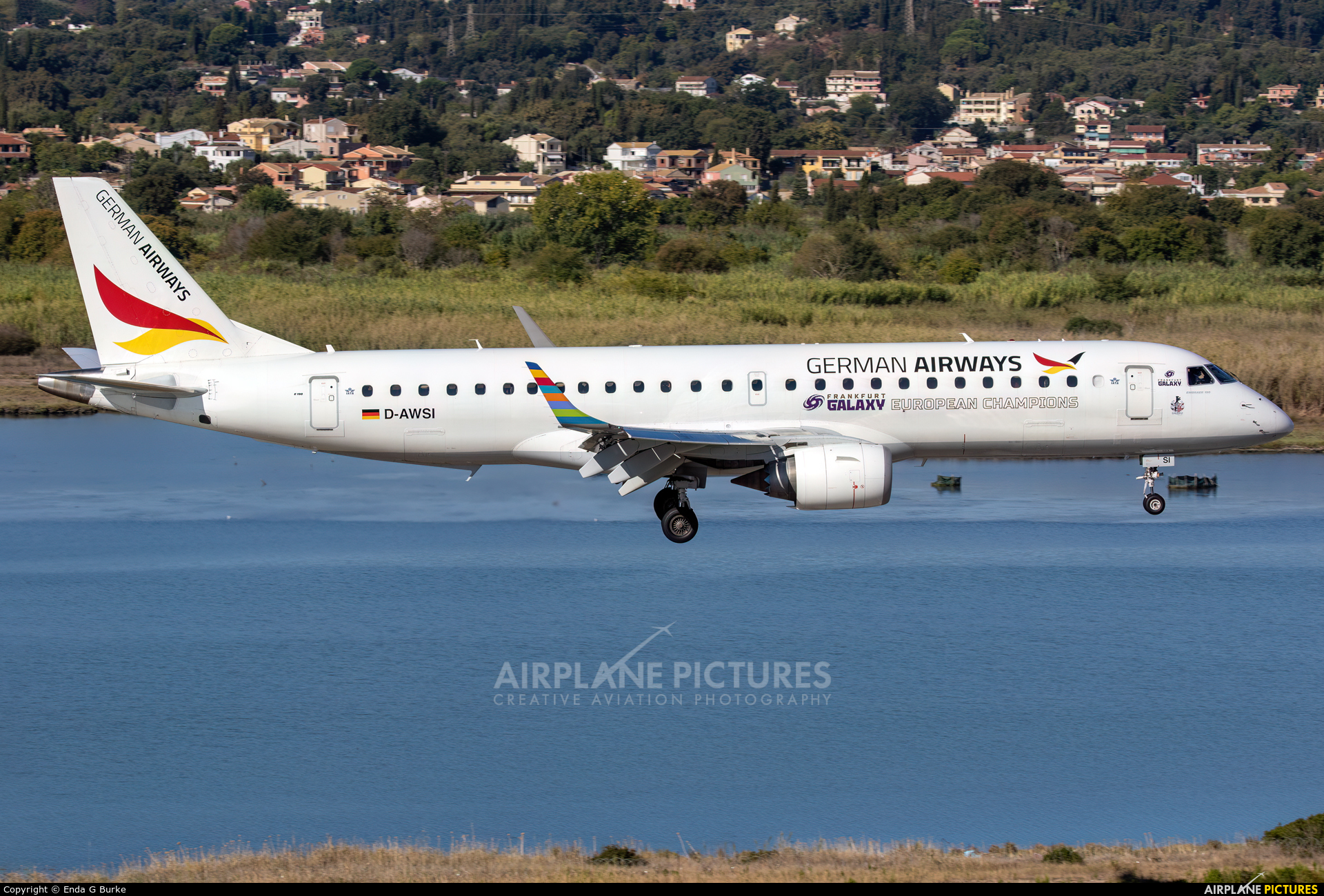 German Airways D-AWSI aircraft at Corfu - Ioannis Kapodistrias
