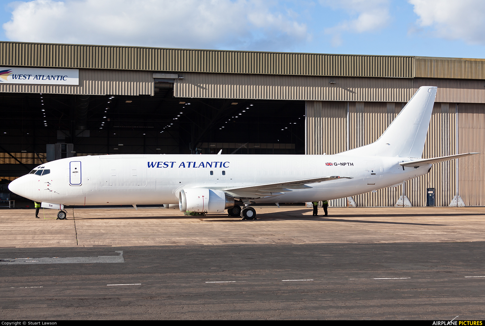 West Atlantic G-NPTH aircraft at East Midlands