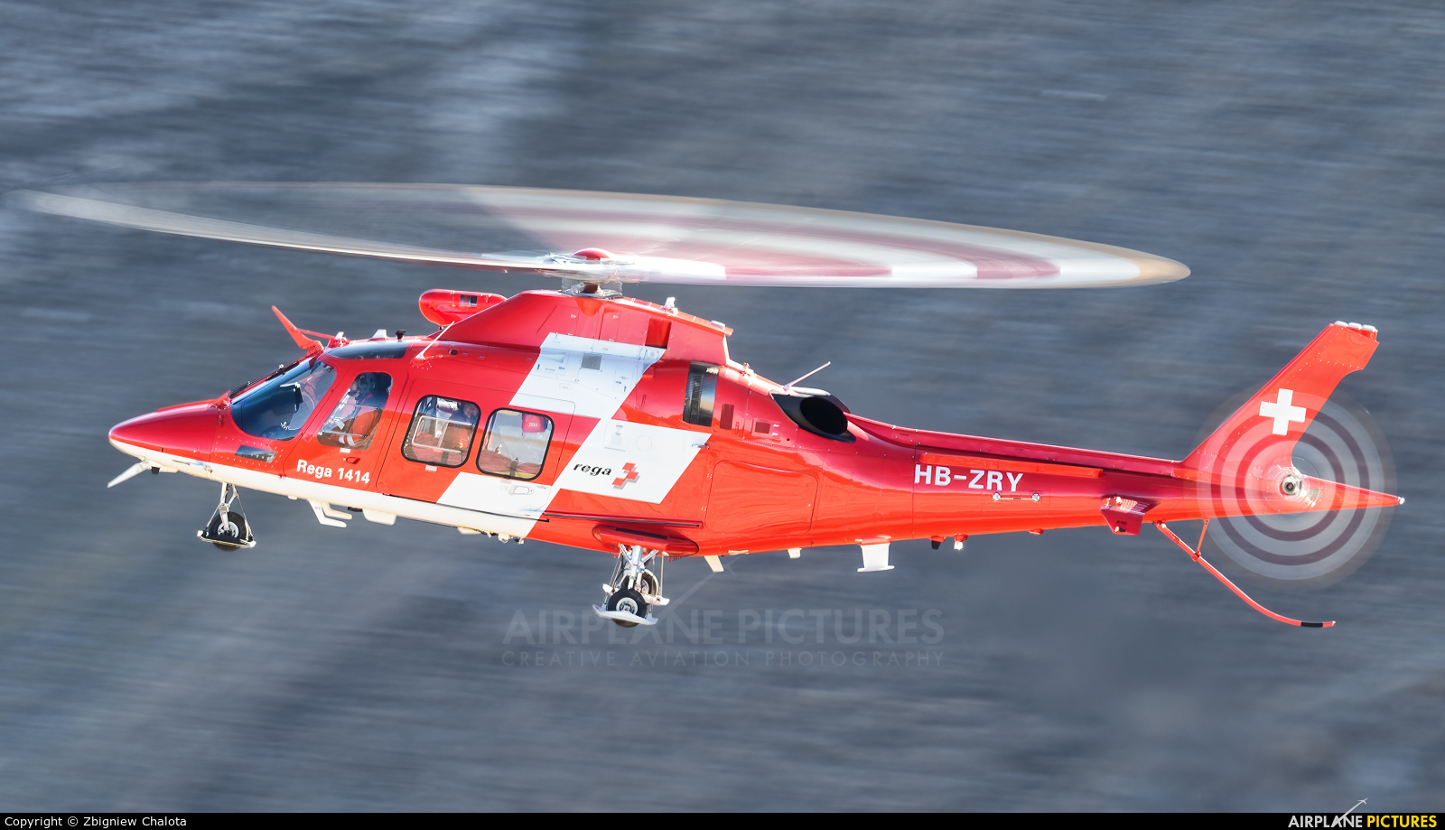 REGA Swiss Air Ambulance  HB-ZRY aircraft at Axalp - Ebenfluh Range
