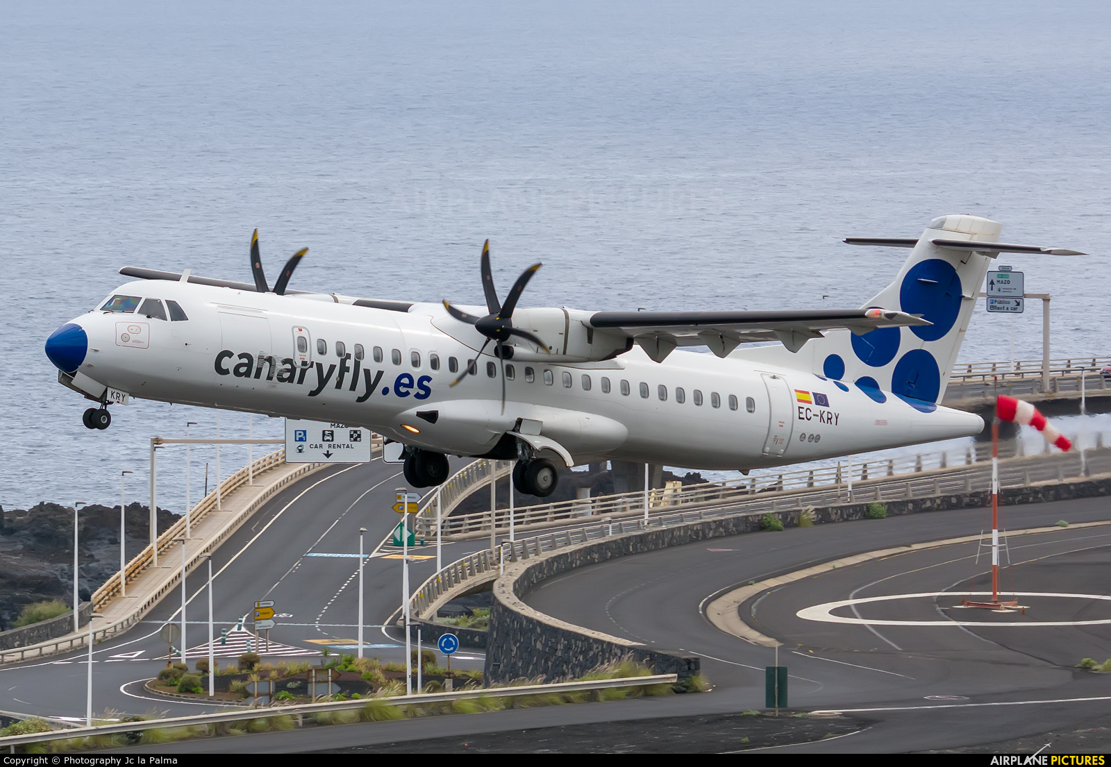 CanaryFly EC-KRY aircraft at Santa Cruz de La Palma
